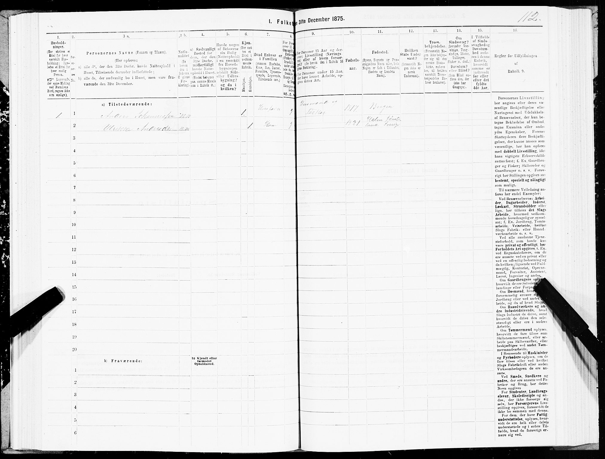 SAT, 1875 census for 1867P Bø, 1875, p. 1112