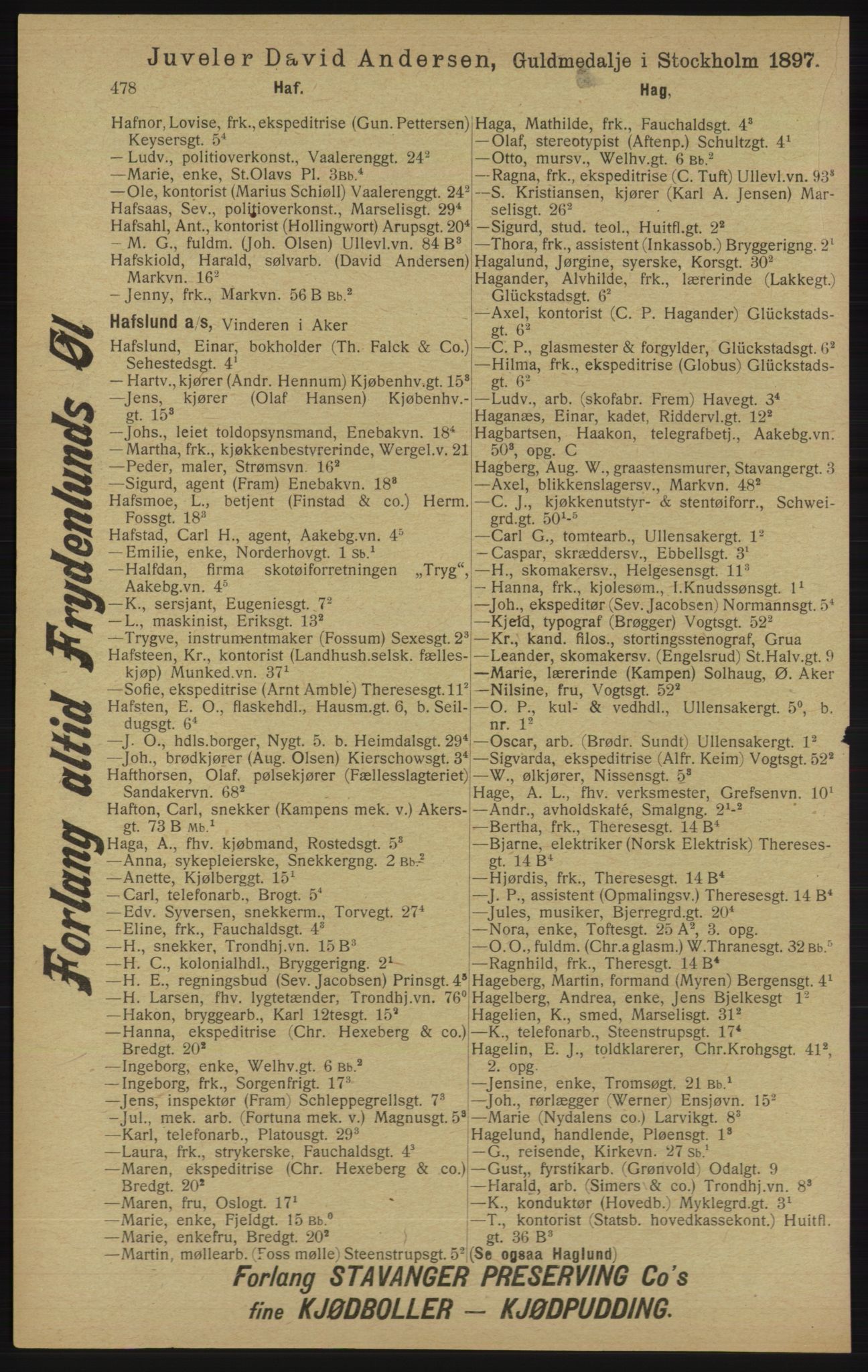 Kristiania/Oslo adressebok, PUBL/-, 1913, p. 490