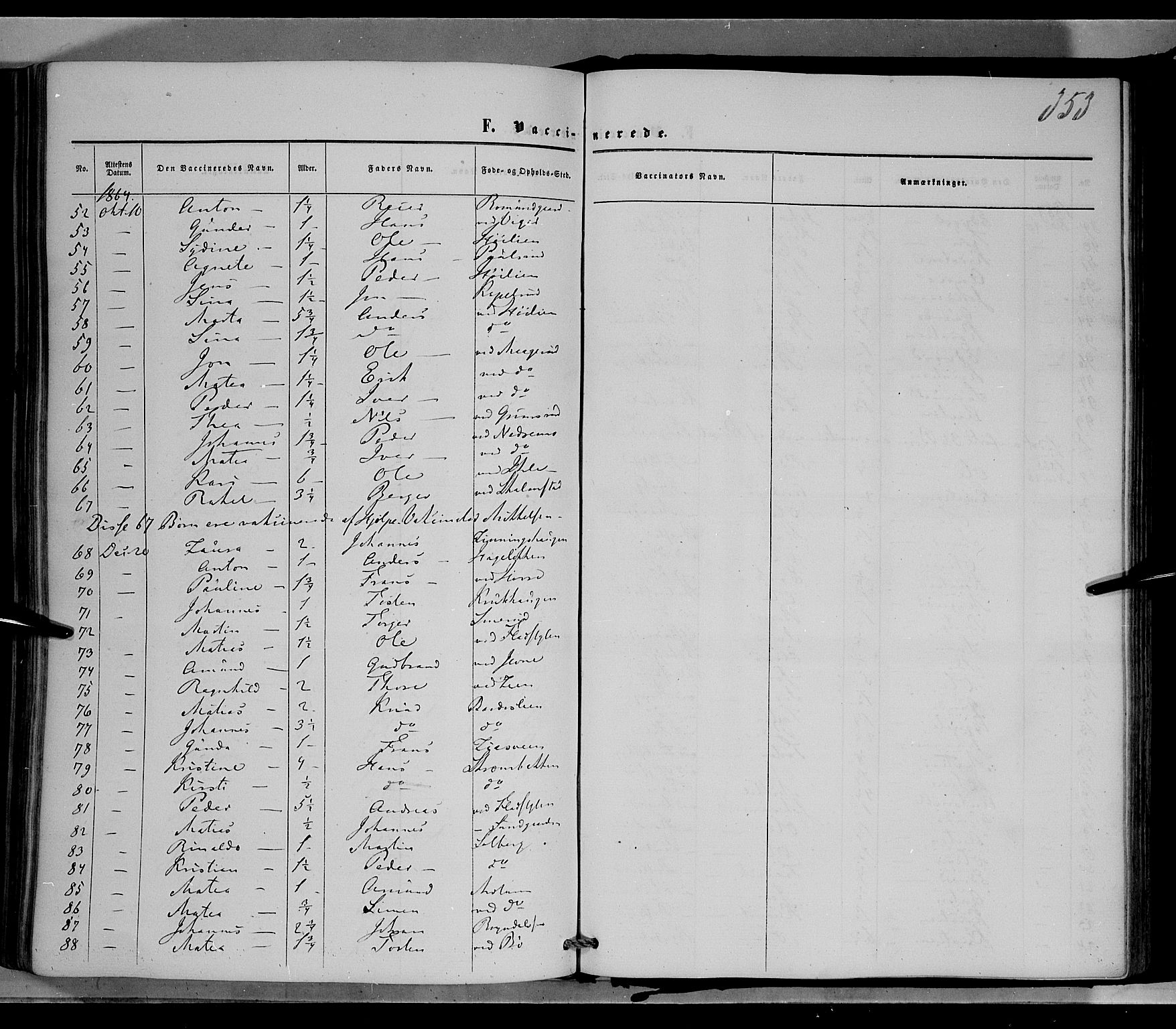 Øyer prestekontor, SAH/PREST-084/H/Ha/Haa/L0006: Parish register (official) no. 6, 1858-1874, p. 353