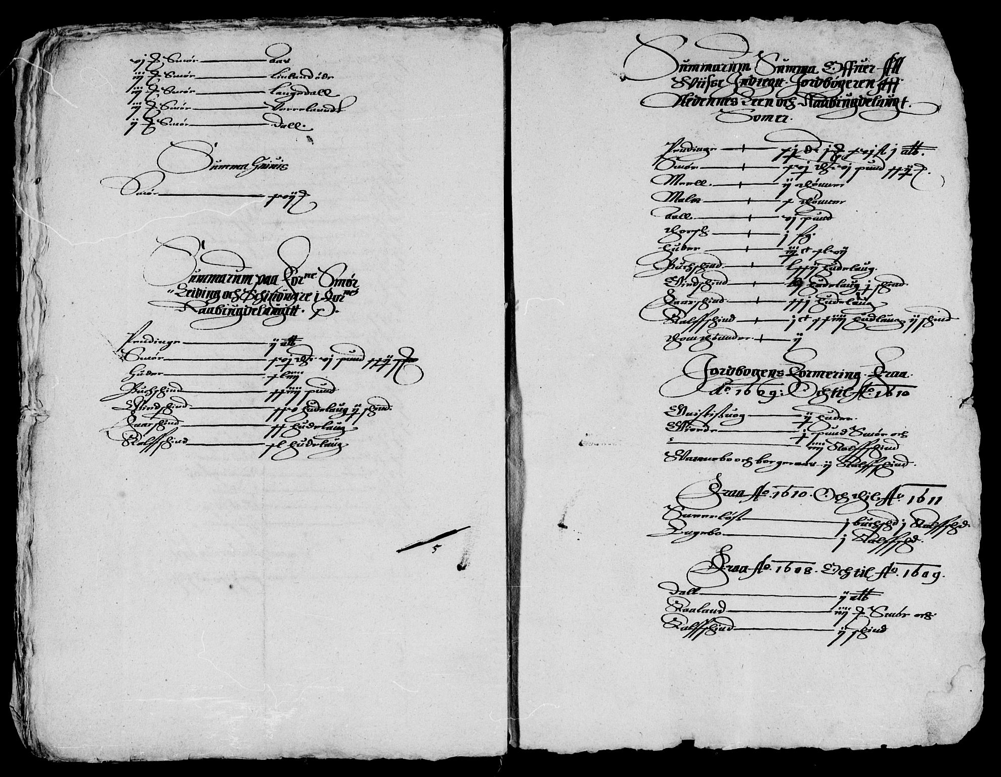 Rentekammeret inntil 1814, Reviderte regnskaper, Lensregnskaper, RA/EA-5023/R/Rb/Rbq/L0002: Nedenes len. Mandals len. Råbyggelag., 1606-1611