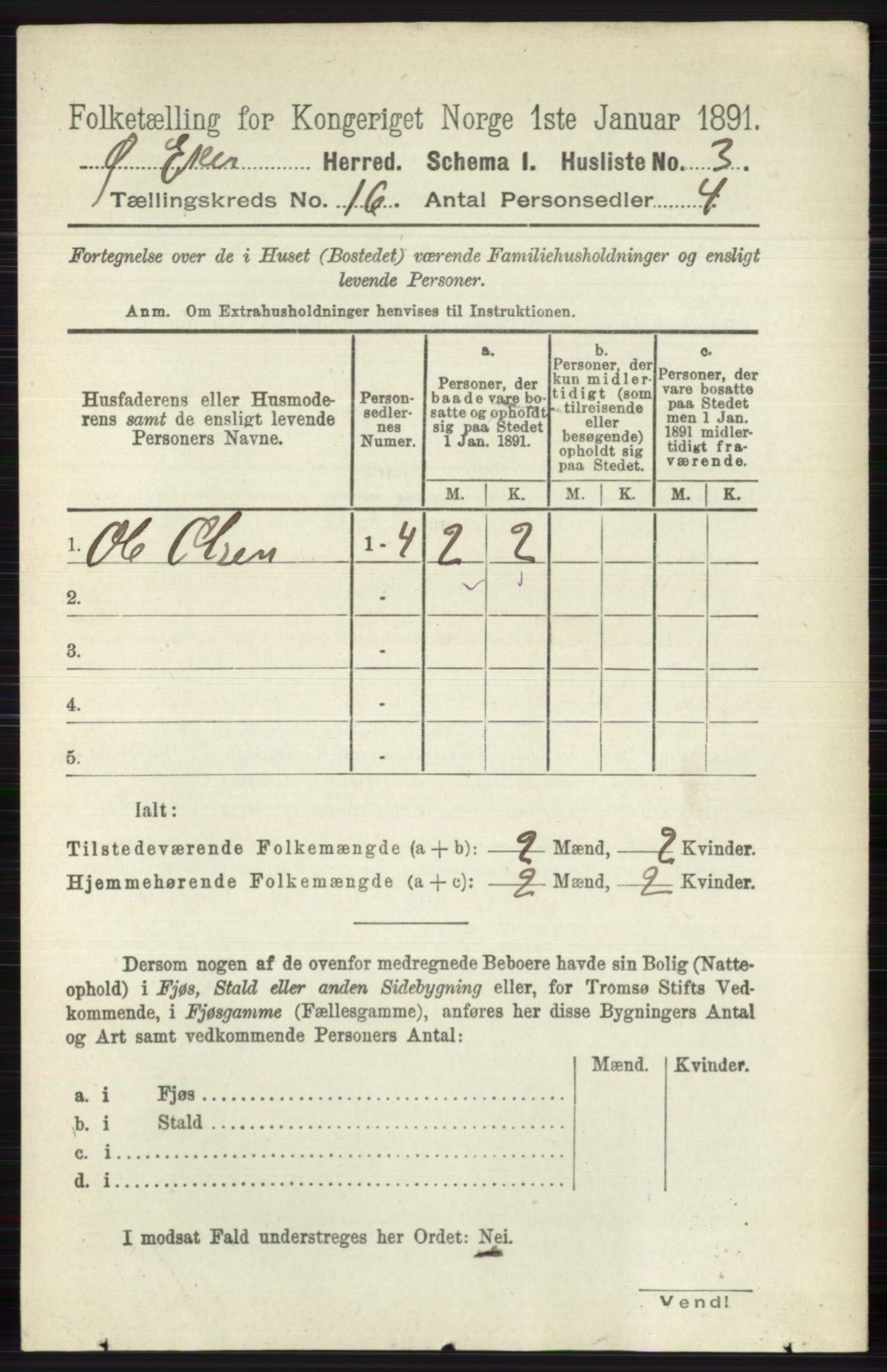 RA, 1891 census for 0624 Øvre Eiker, 1891, p. 7630