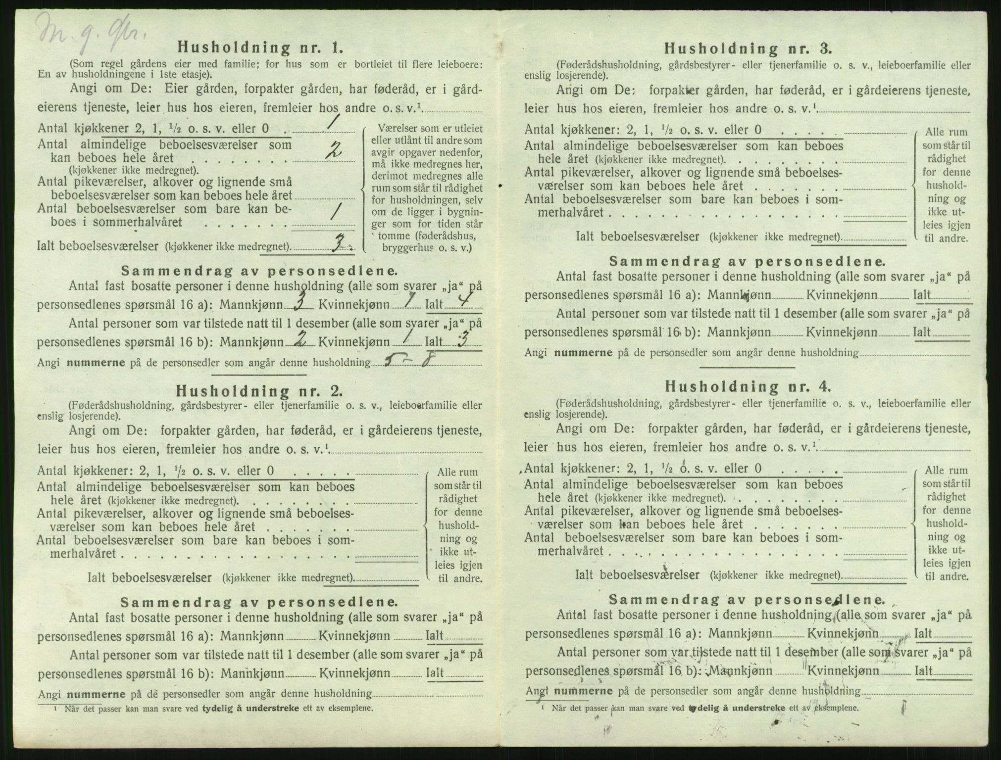 SAST, 1920 census for Stangaland, 1920, p. 32