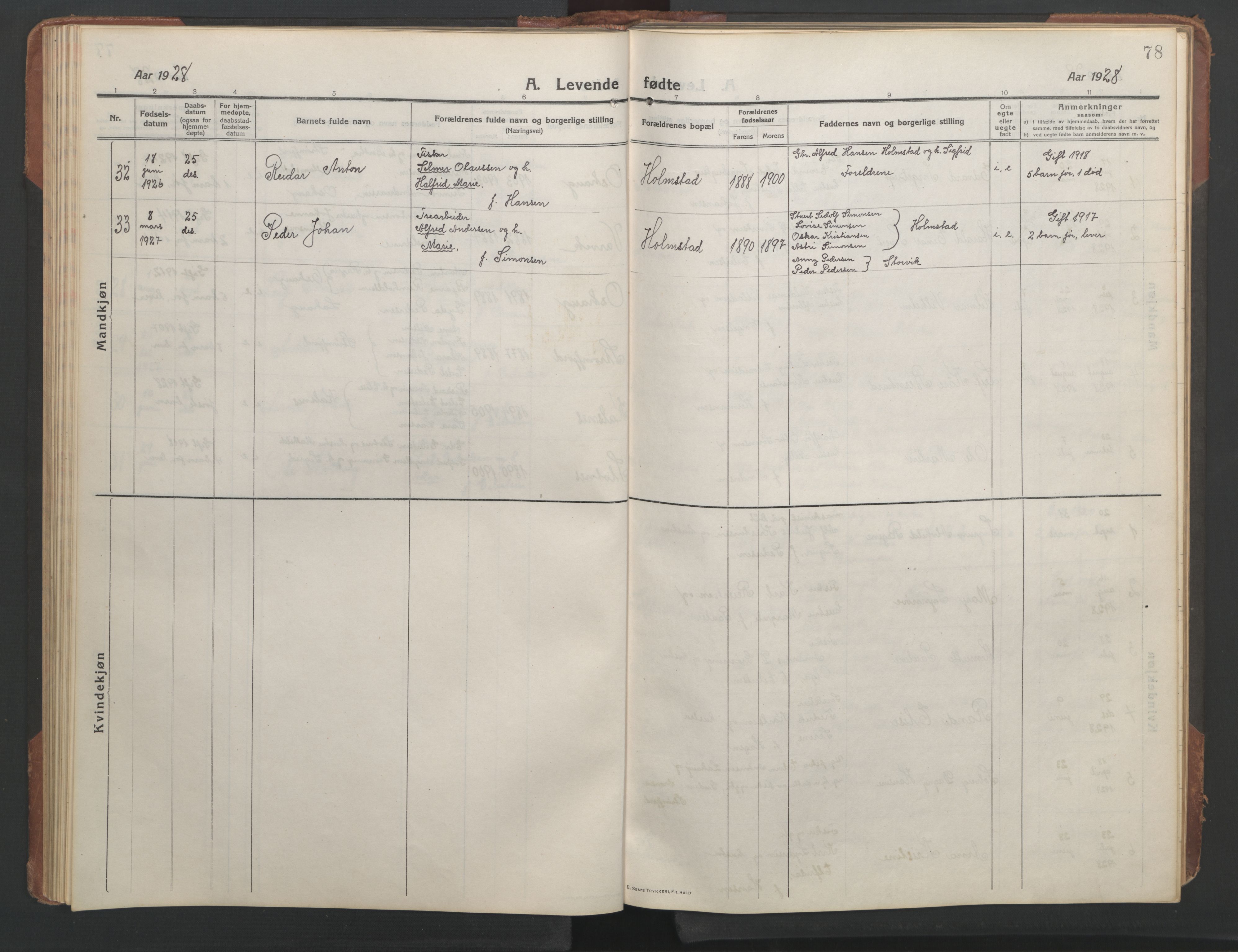 Ministerialprotokoller, klokkerbøker og fødselsregistre - Nordland, AV/SAT-A-1459/890/L1291: Parish register (copy) no. 890C02, 1913-1954, p. 78