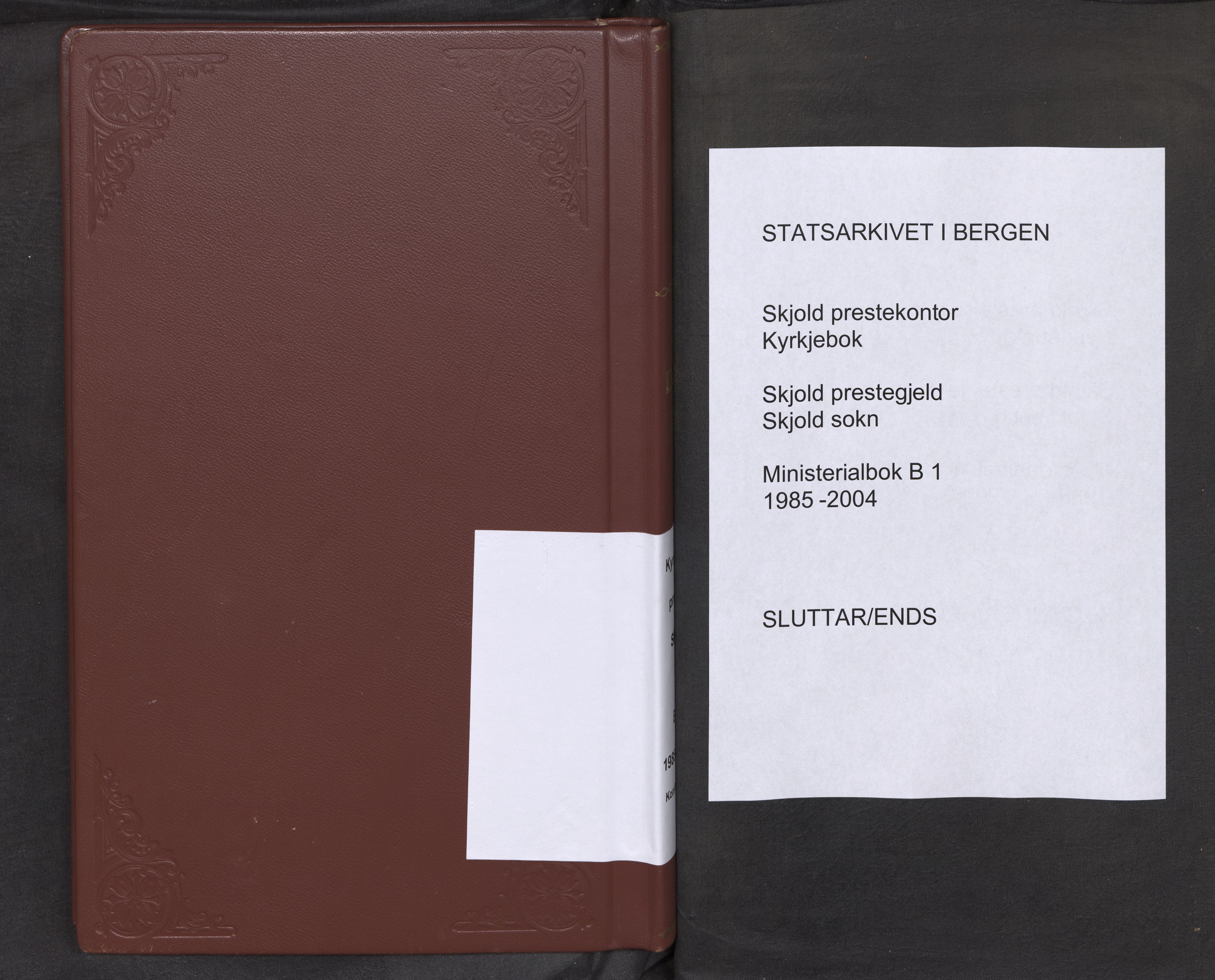 Nordås sokneprestembete, SAB/A-100246: Parish register (official) no. B 1, 1985-2004
