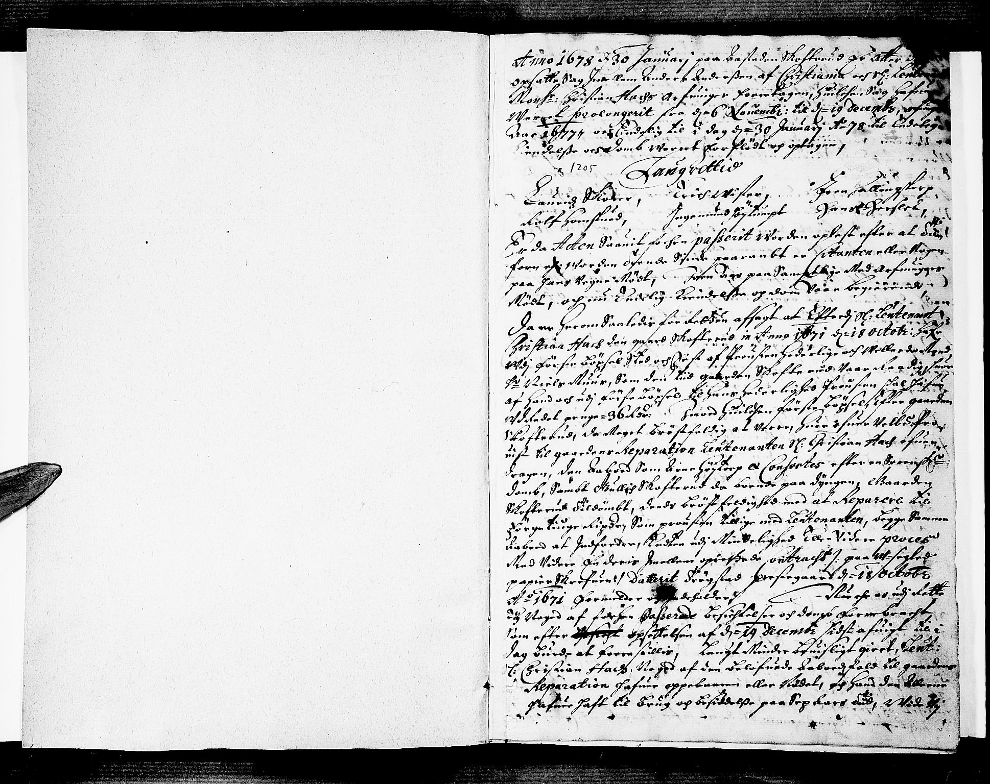 Heggen og Frøland sorenskriveri I, SAO/A-11556/F/Fb/L0018: Tingbok, 1678-1680, p. 0b-1a