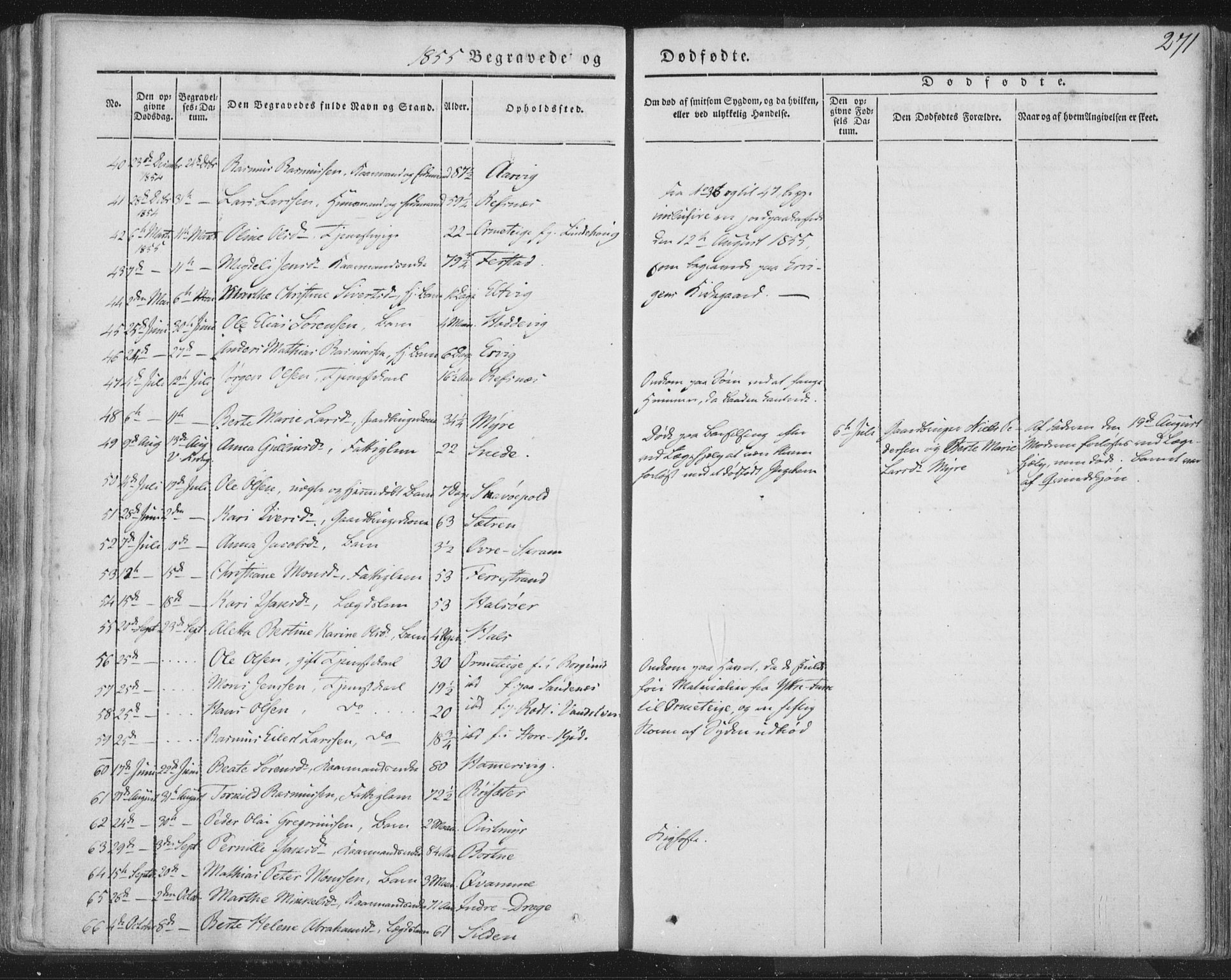 Selje sokneprestembete, AV/SAB-A-99938/H/Ha/Haa/Haaa: Parish register (official) no. A 10, 1844-1858, p. 271