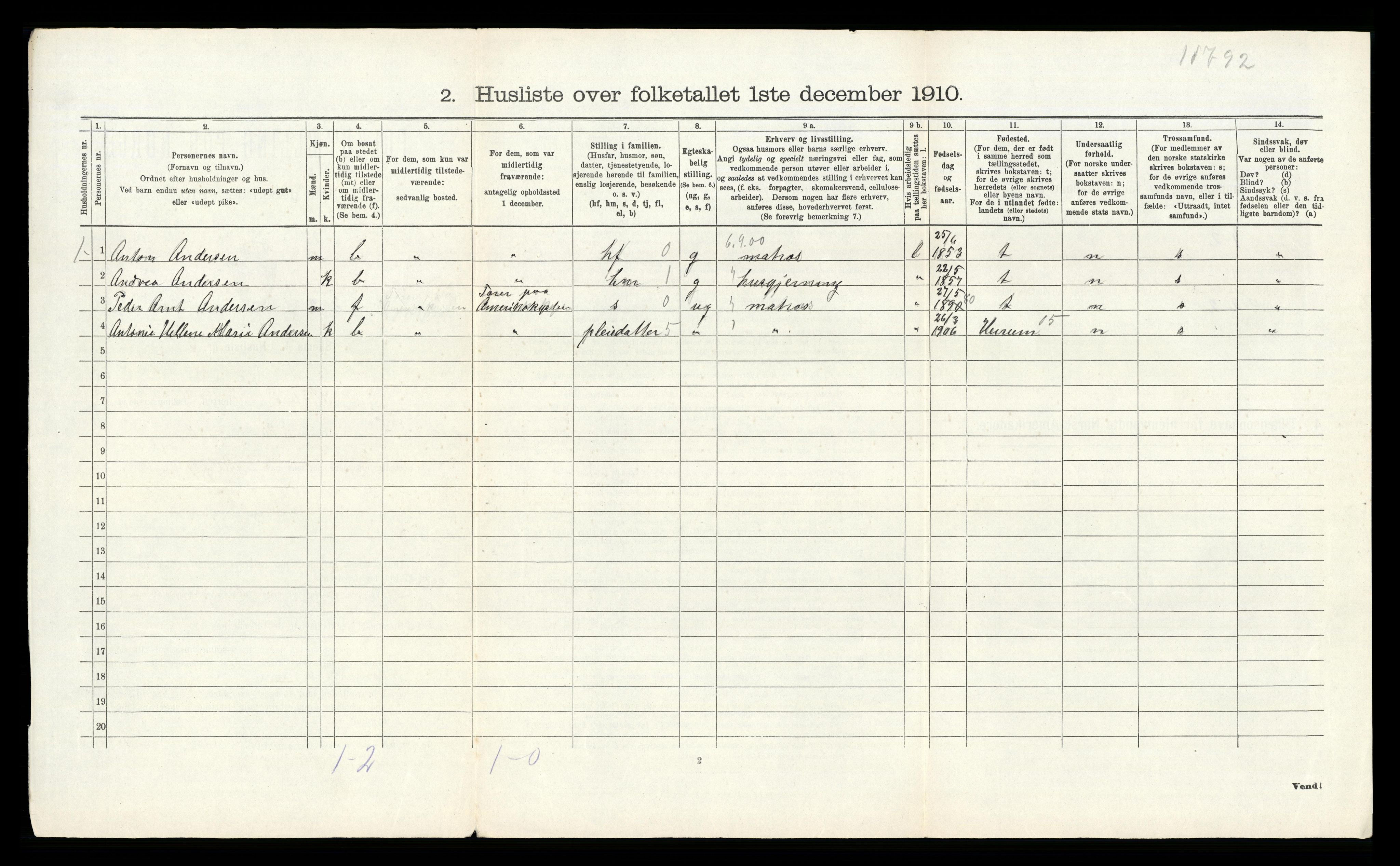 RA, 1910 census for Nøtterøy, 1910, p. 811