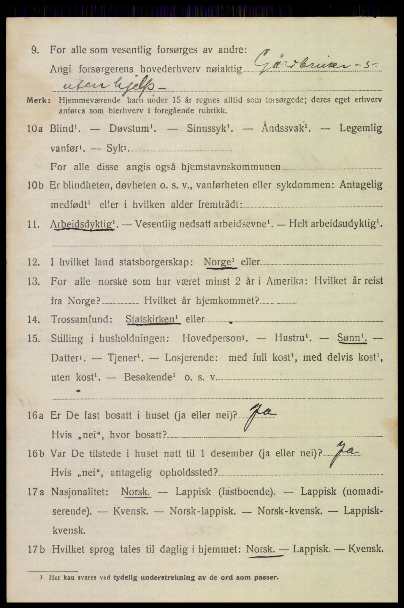 SAT, 1920 census for Ankenes, 1920, p. 7402