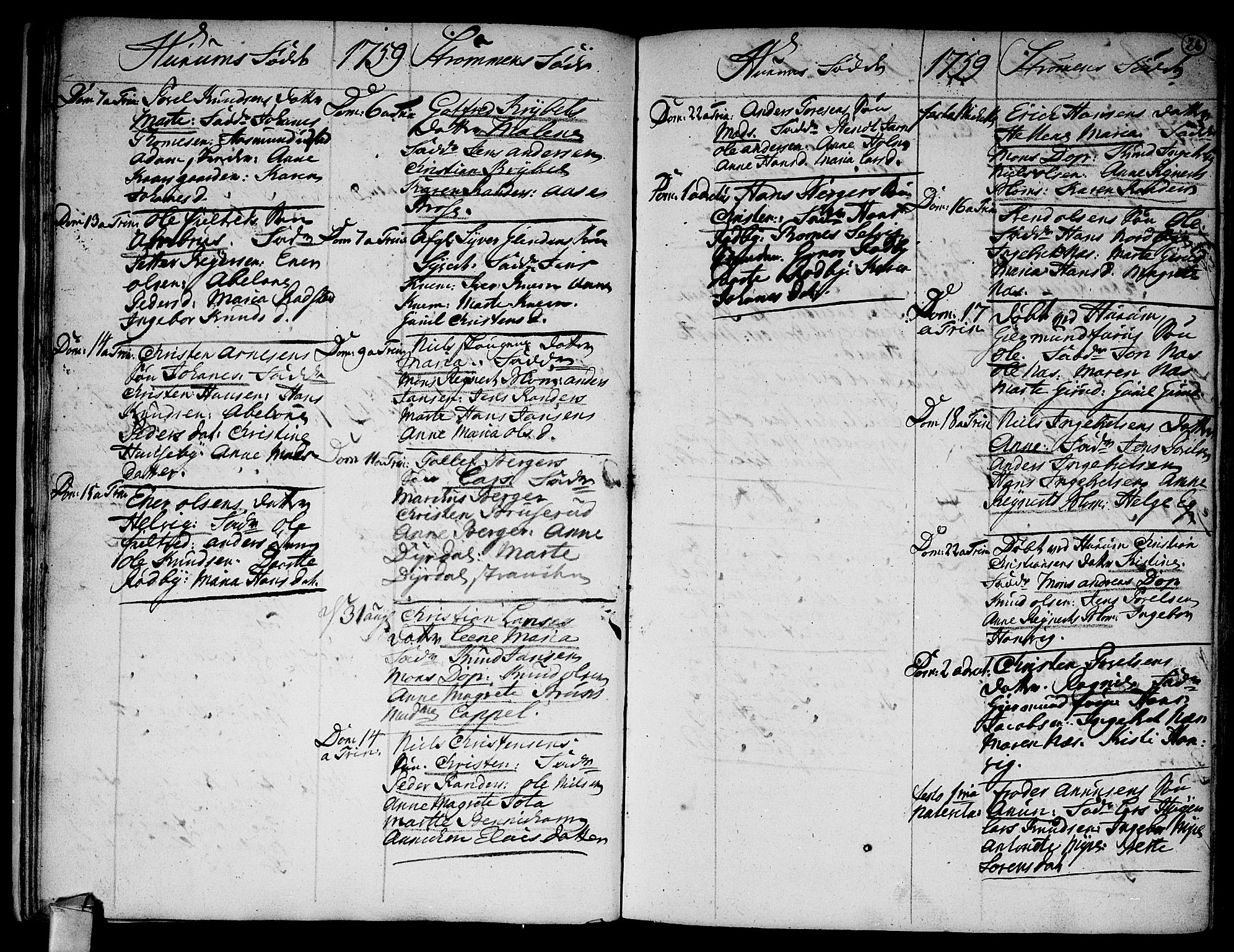 Hurum kirkebøker, SAKO/A-229/F/Fa/L0006: Parish register (official) no. 6, 1756-1770, p. 26
