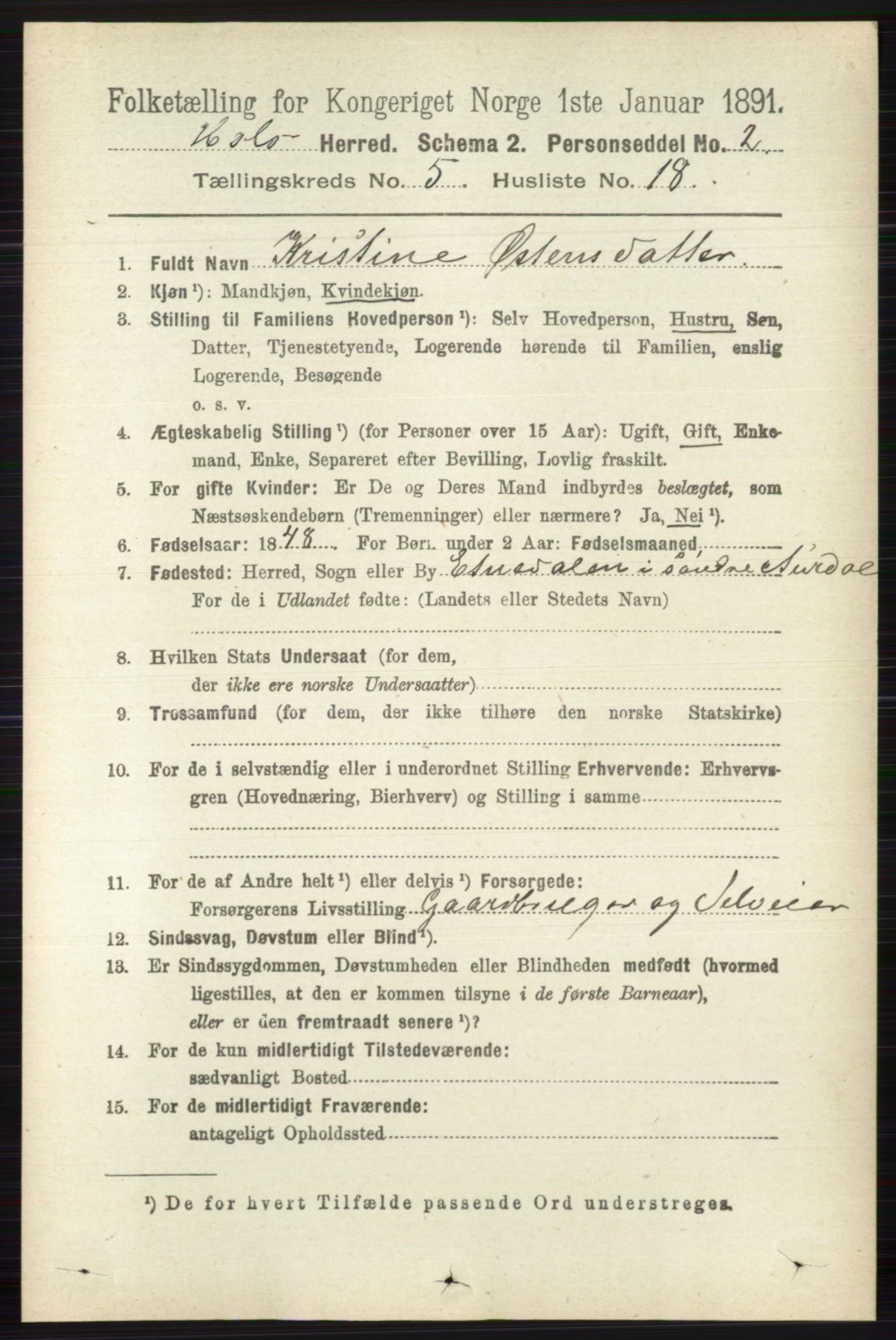 RA, 1891 census for 0620 Hol, 1891, p. 1558