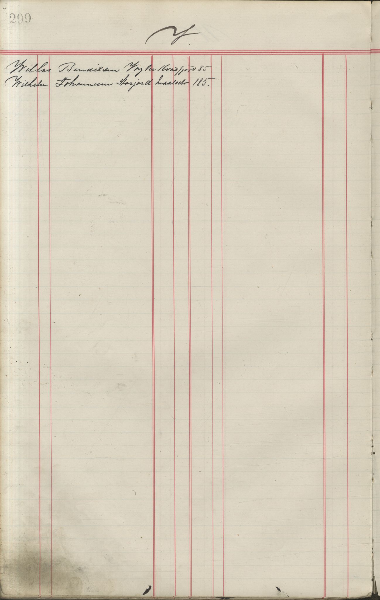 Brodtkorb handel A/S, VAMU/A-0001/F/Fa/L0004/0002: Kompanibøker. Utensogns / Compagnibog for Udensogns Fiskere No 16. Fra I - Q, 1881-1896, p. 299