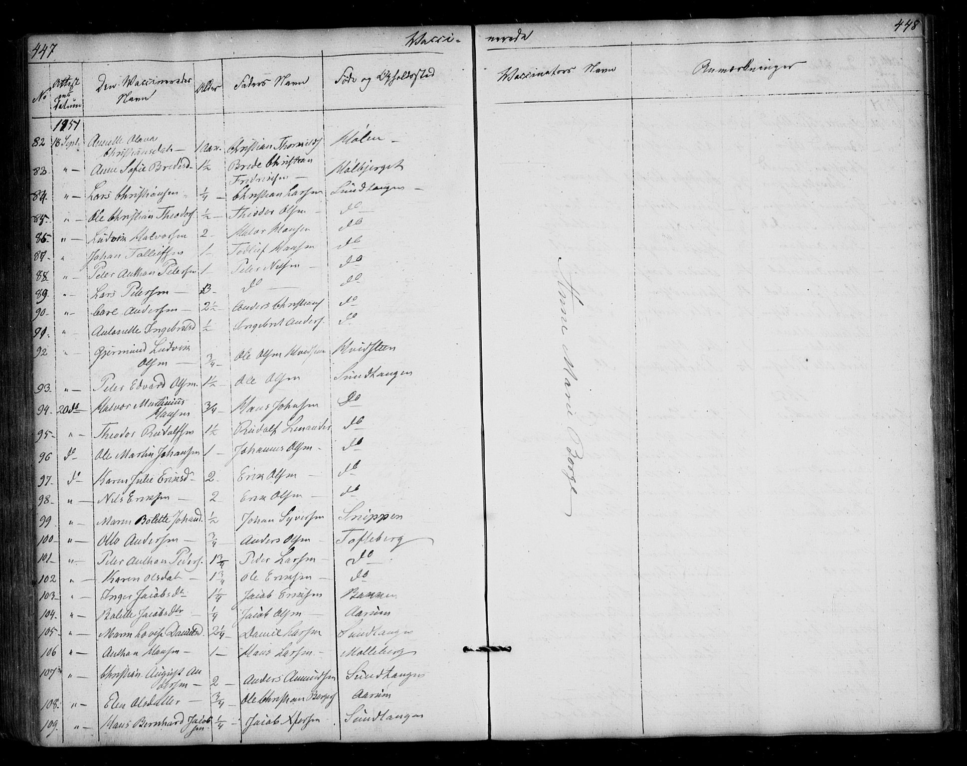 Borge prestekontor Kirkebøker, SAO/A-10903/F/Fa/L0005: Parish register (official) no. I 5, 1848-1860, p. 447-448