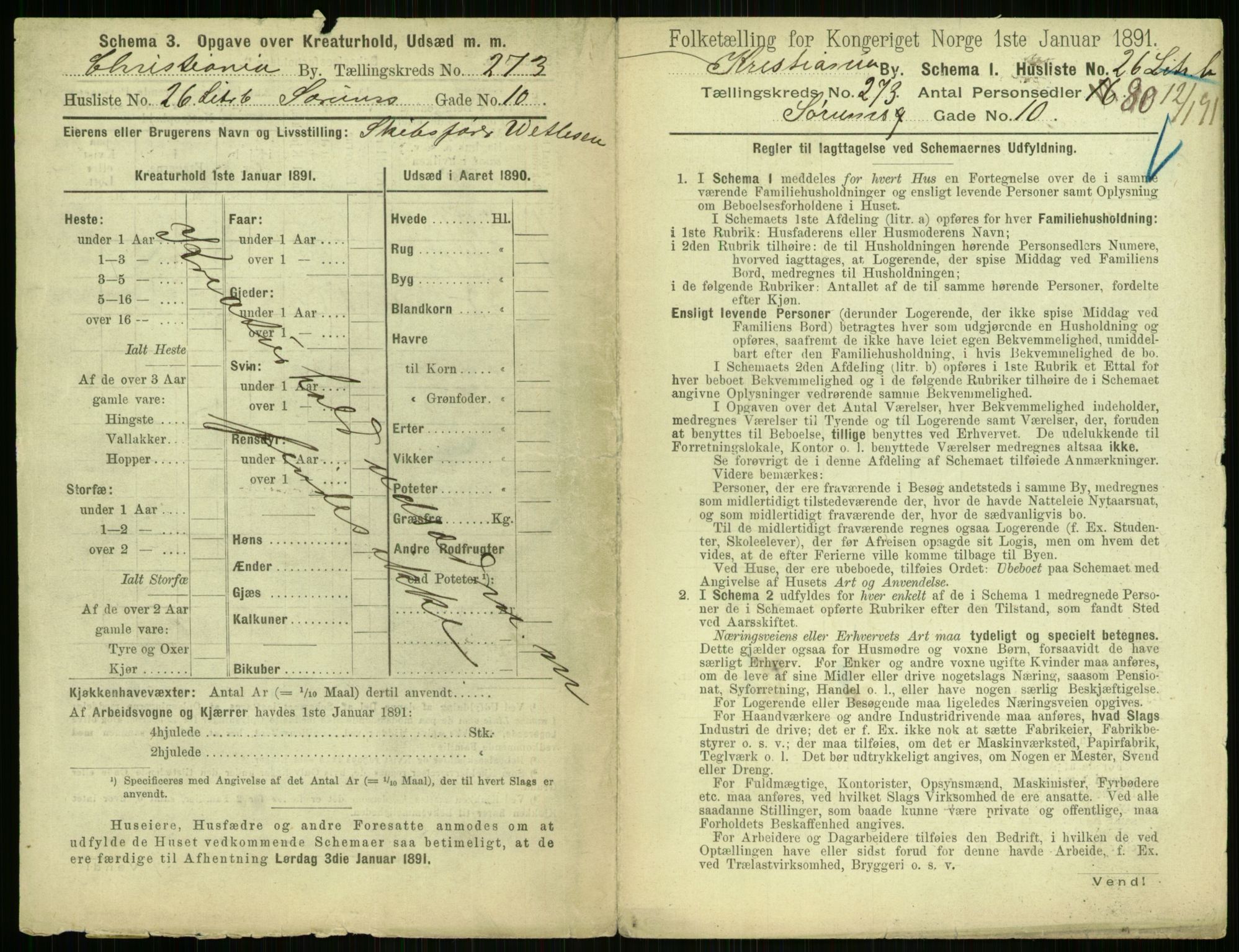 RA, 1891 census for 0301 Kristiania, 1891, p. 165755