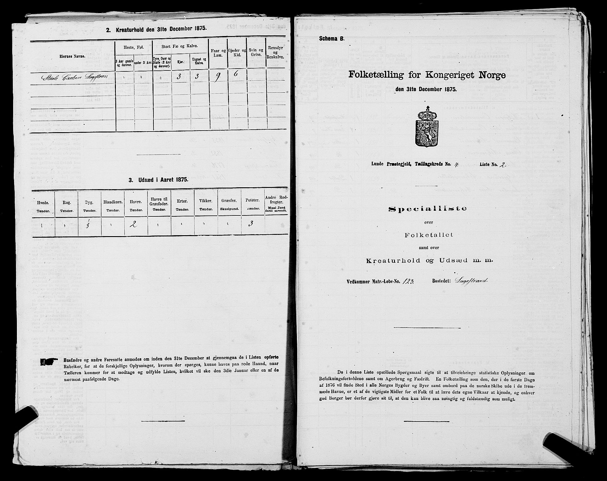 SAST, 1875 census for 1112P Lund, 1875, p. 332