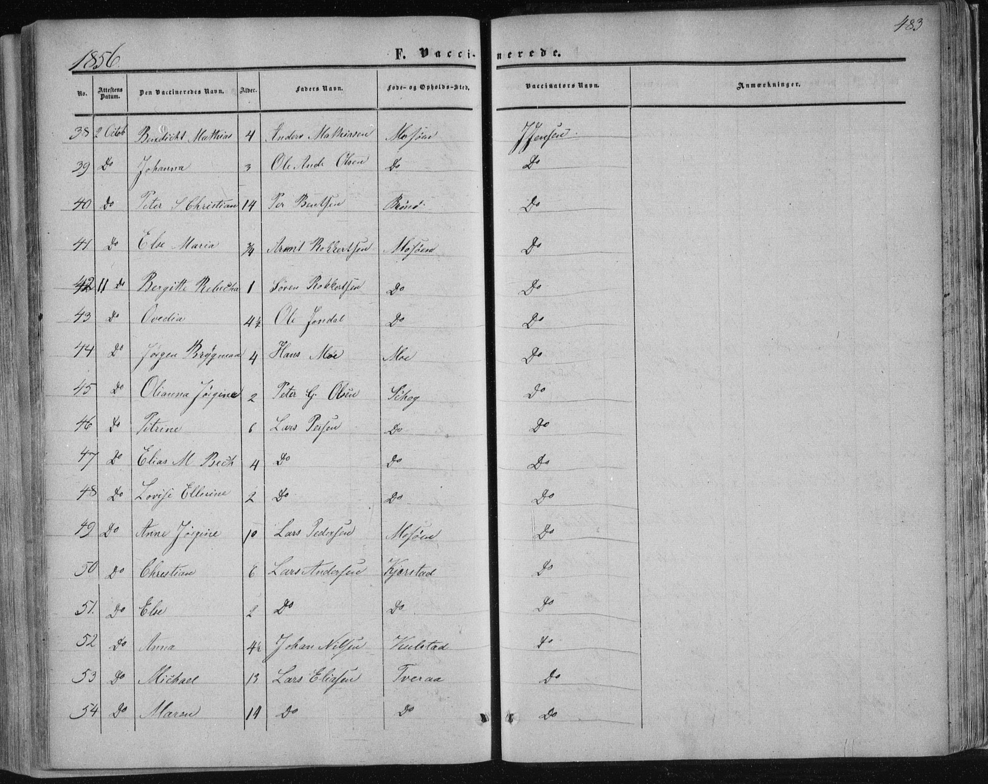 Ministerialprotokoller, klokkerbøker og fødselsregistre - Nordland, SAT/A-1459/820/L0293: Parish register (official) no. 820A14, 1855-1865, p. 483