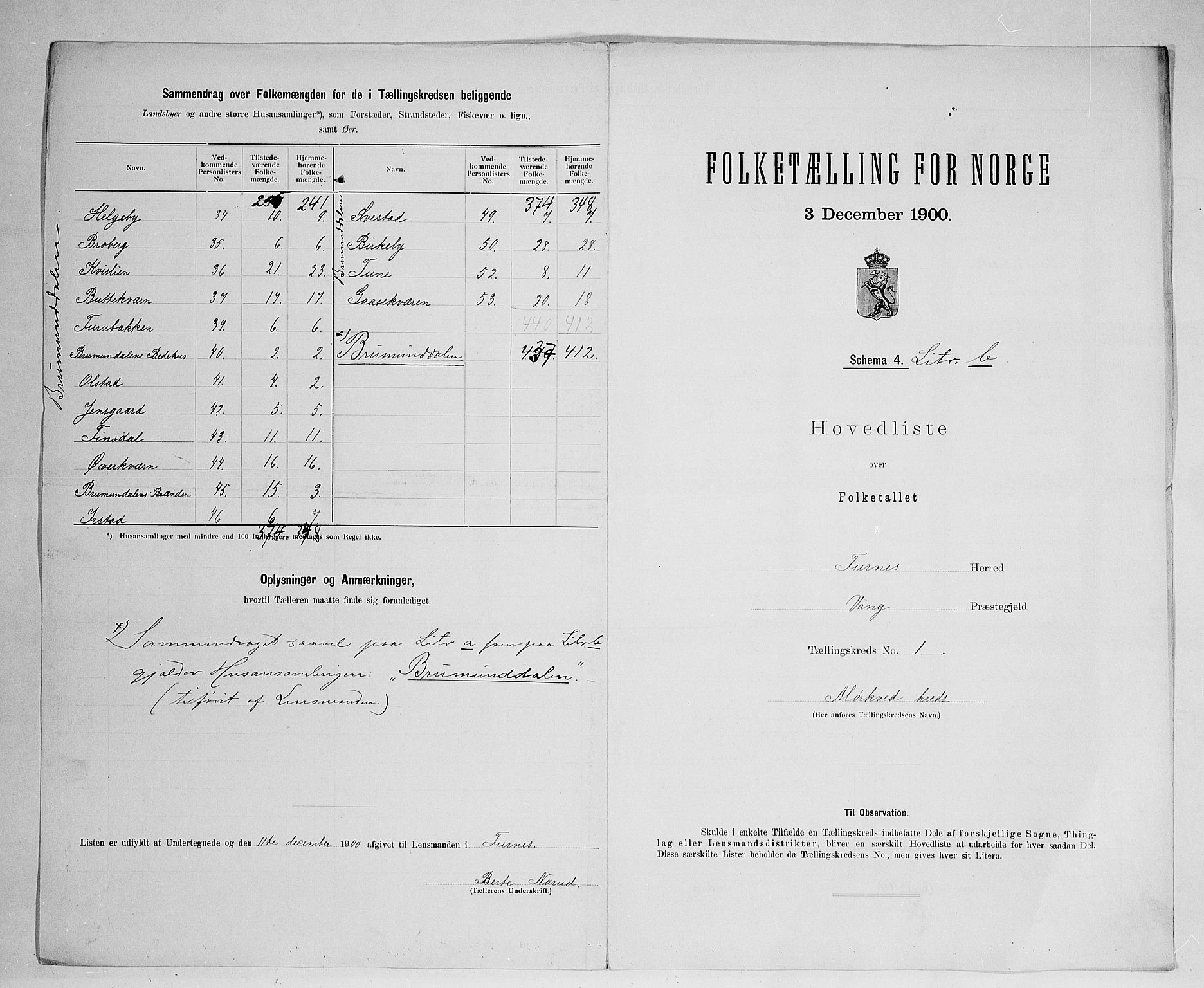 SAH, 1900 census for Furnes, 1900, p. 13