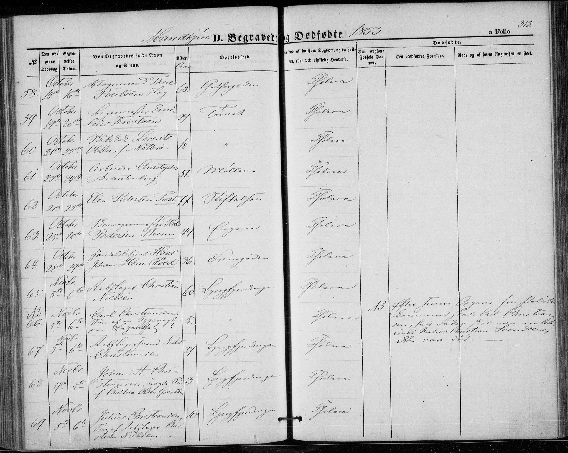 Bragernes kirkebøker, AV/SAKO-A-6/F/Fb/L0002: Parish register (official) no. II 2, 1848-1859, p. 312