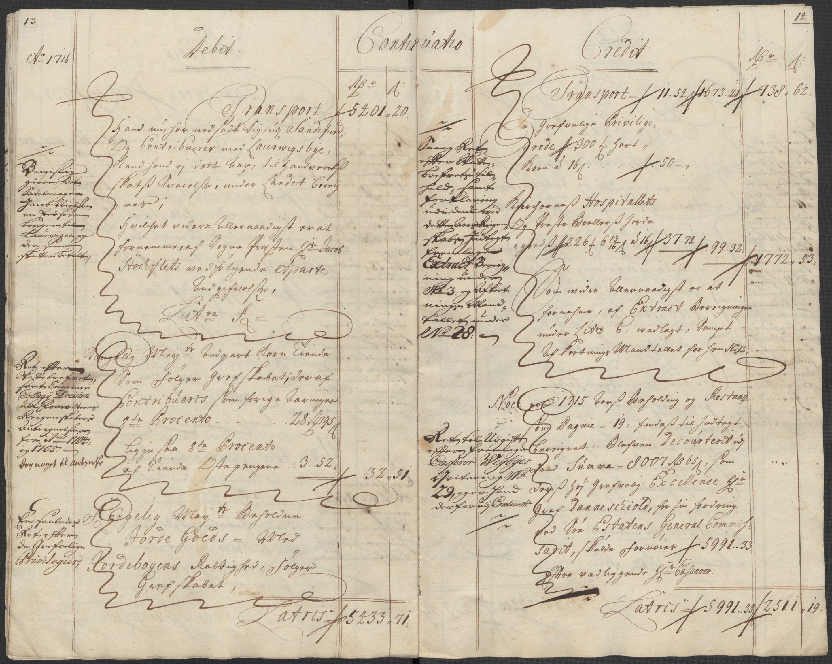 Rentekammeret inntil 1814, Reviderte regnskaper, Fogderegnskap, AV/RA-EA-4092/R33/L1987: Fogderegnskap Larvik grevskap, 1716-1717, p. 10