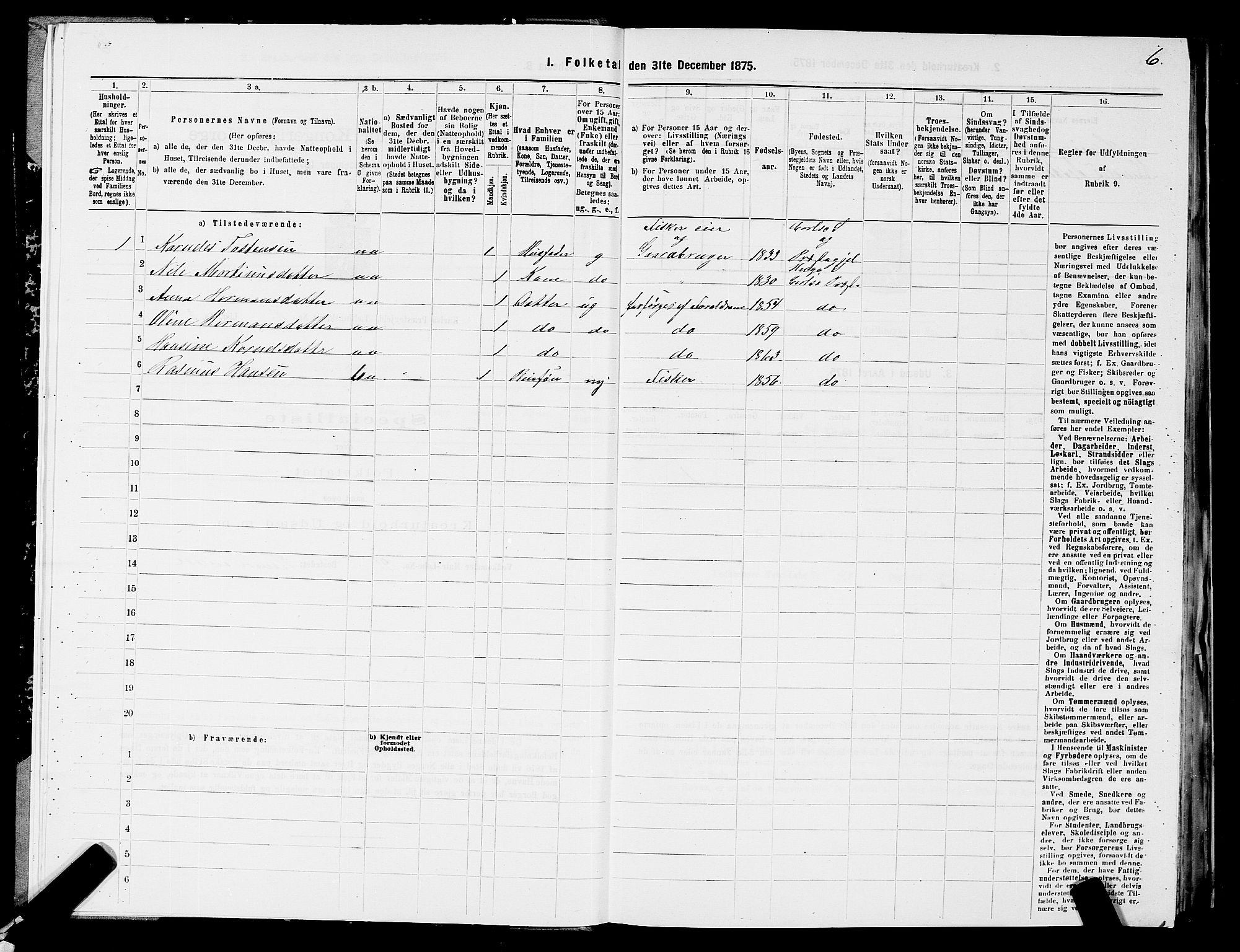 SATØ, 1875 census for 1936P Karlsøy, 1875, p. 2006