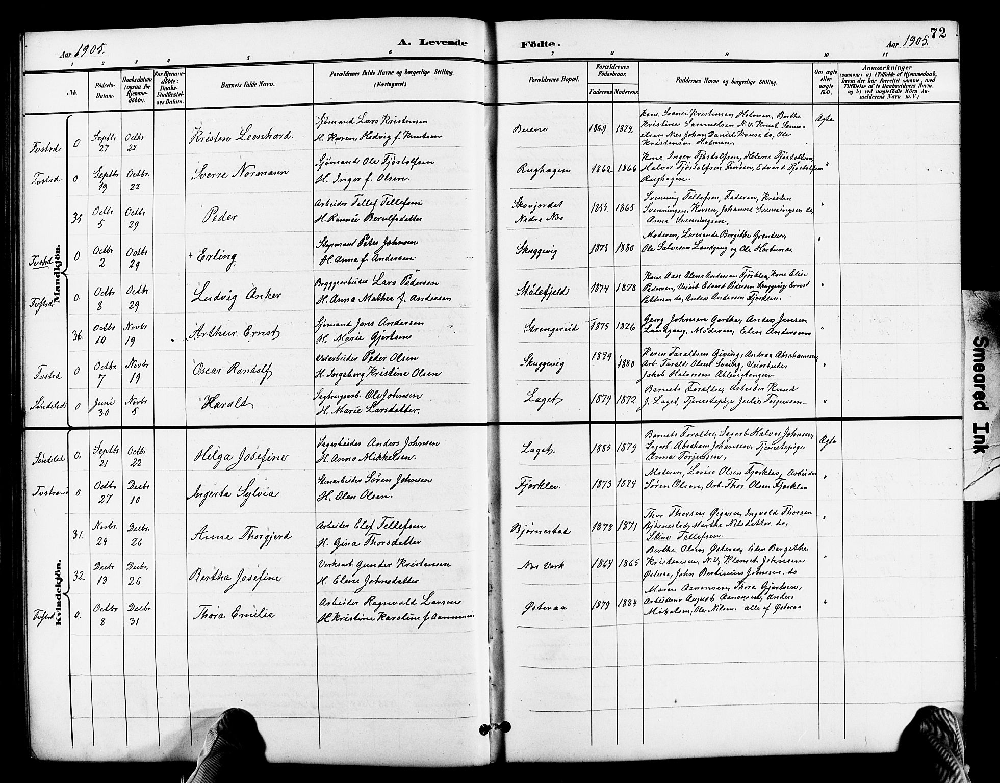 Holt sokneprestkontor, SAK/1111-0021/F/Fb/L0011: Parish register (copy) no. B 11, 1897-1921, p. 72