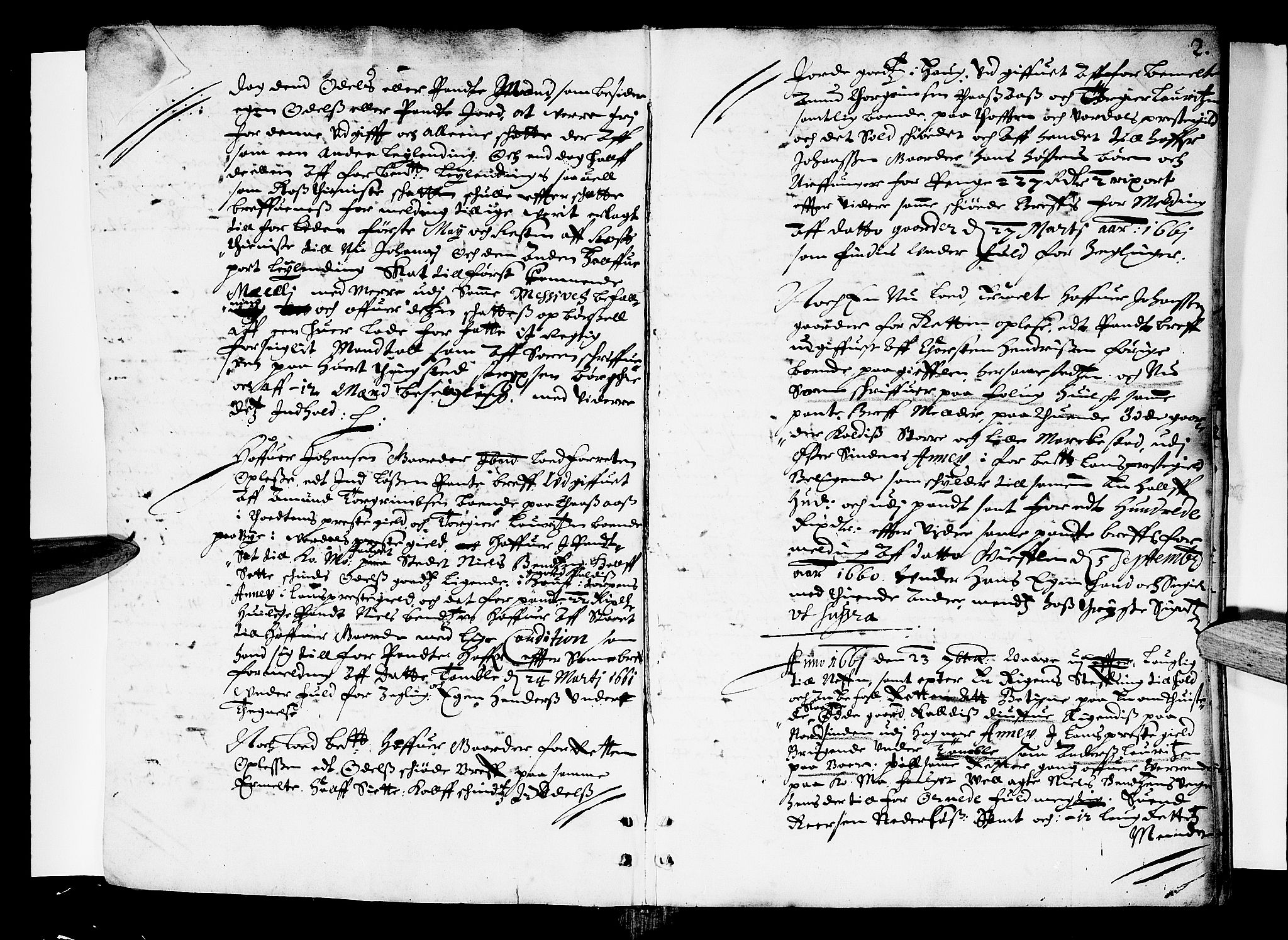 Hadeland, Land og Valdres sorenskriveri, SAH/TING-028/G/Gb/L0008: Tingbok, 1661, p. 1b-2a