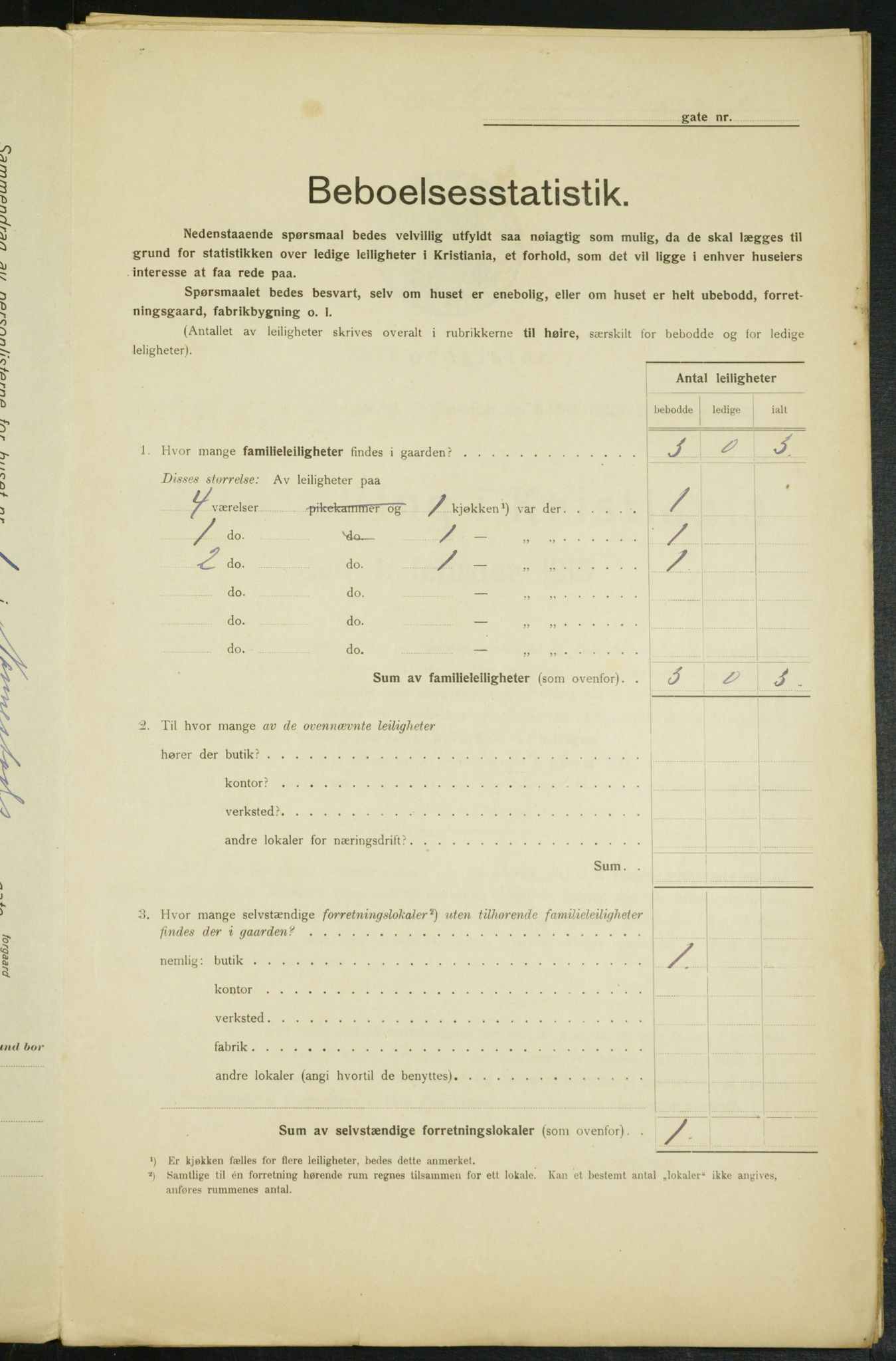 OBA, Municipal Census 1915 for Kristiania, 1915, p. 68466