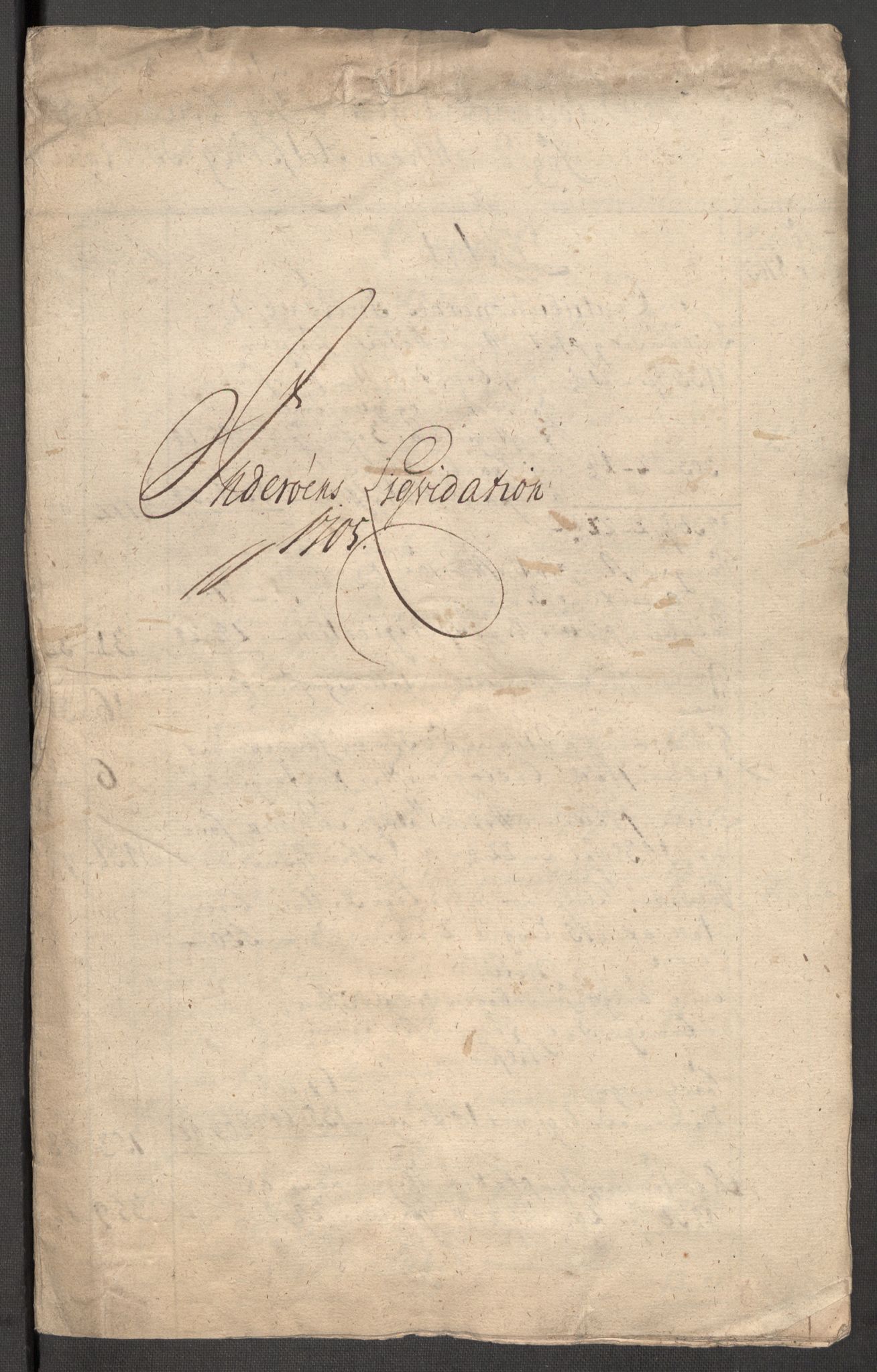 Rentekammeret inntil 1814, Reviderte regnskaper, Fogderegnskap, AV/RA-EA-4092/R63/L4314: Fogderegnskap Inderøy, 1705, p. 12