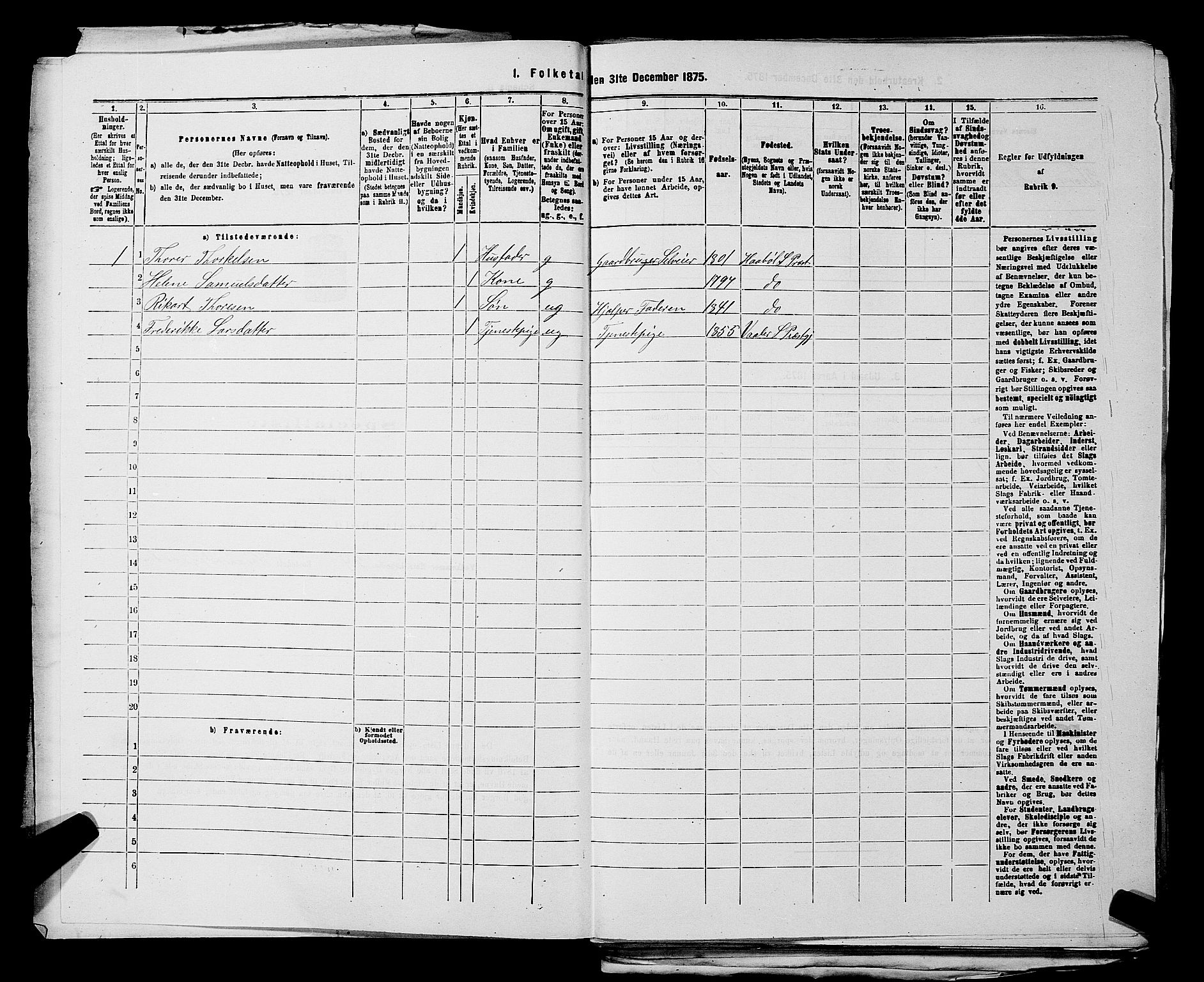 RA, 1875 census for 0137P Våler, 1875, p. 412