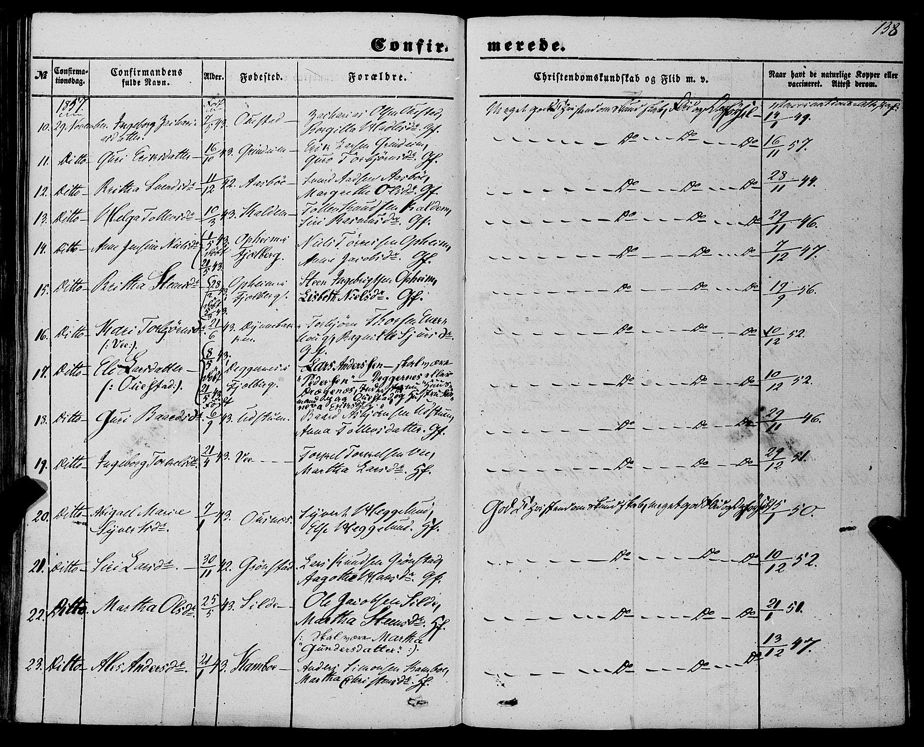 Etne sokneprestembete, AV/SAB-A-75001/H/Haa: Parish register (official) no. A 8, 1848-1862, p. 138