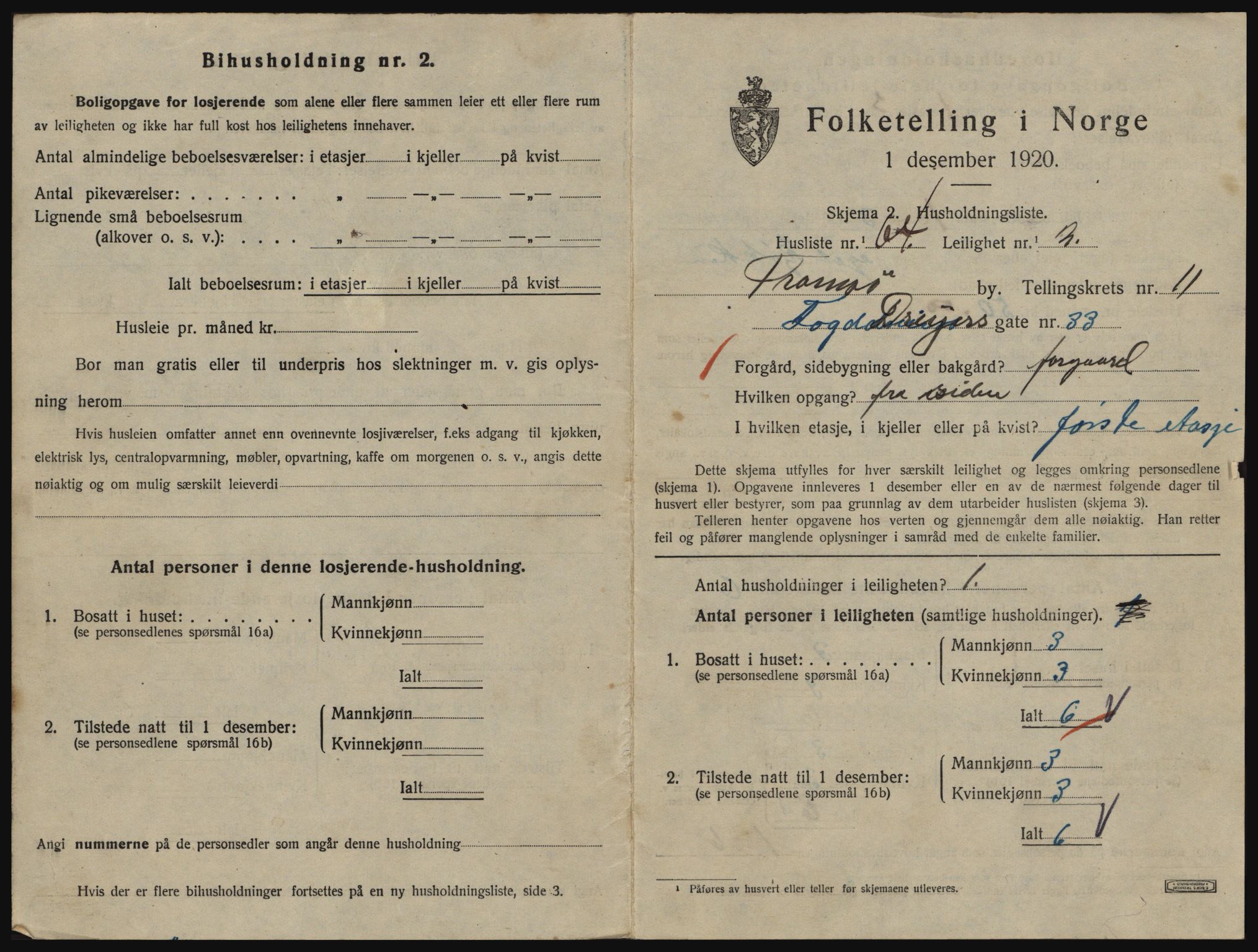 SATØ, 1920 census for Tromsø, 1920, p. 5891