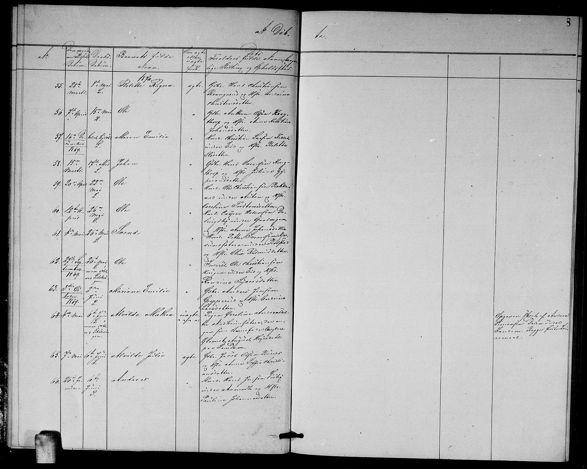 Høland prestekontor Kirkebøker, AV/SAO-A-10346a/G/Ga/L0006: Parish register (copy) no. I 6, 1869-1879, p. 8