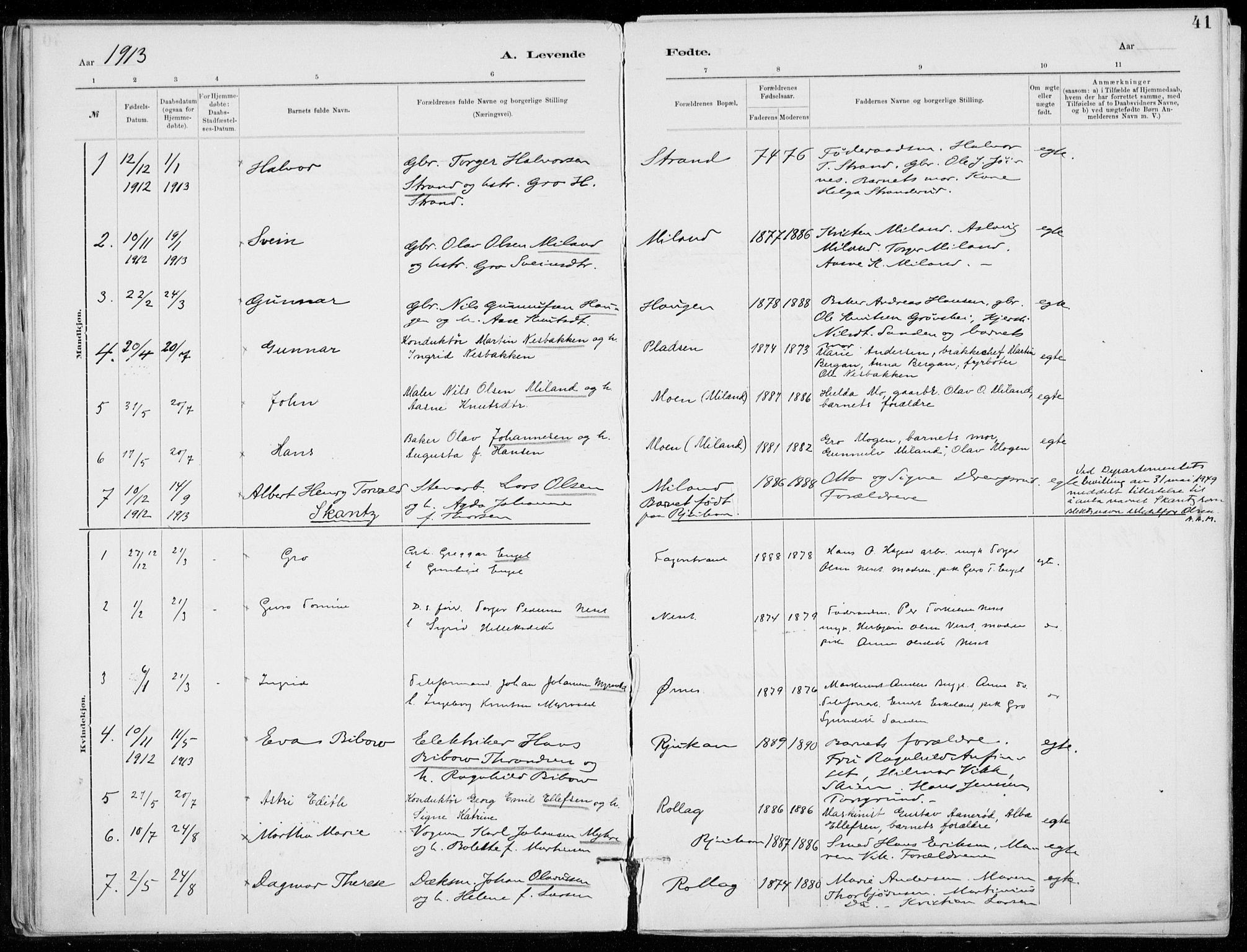 Tinn kirkebøker, SAKO/A-308/F/Fb/L0002: Parish register (official) no. II 2, 1878-1917, p. 41