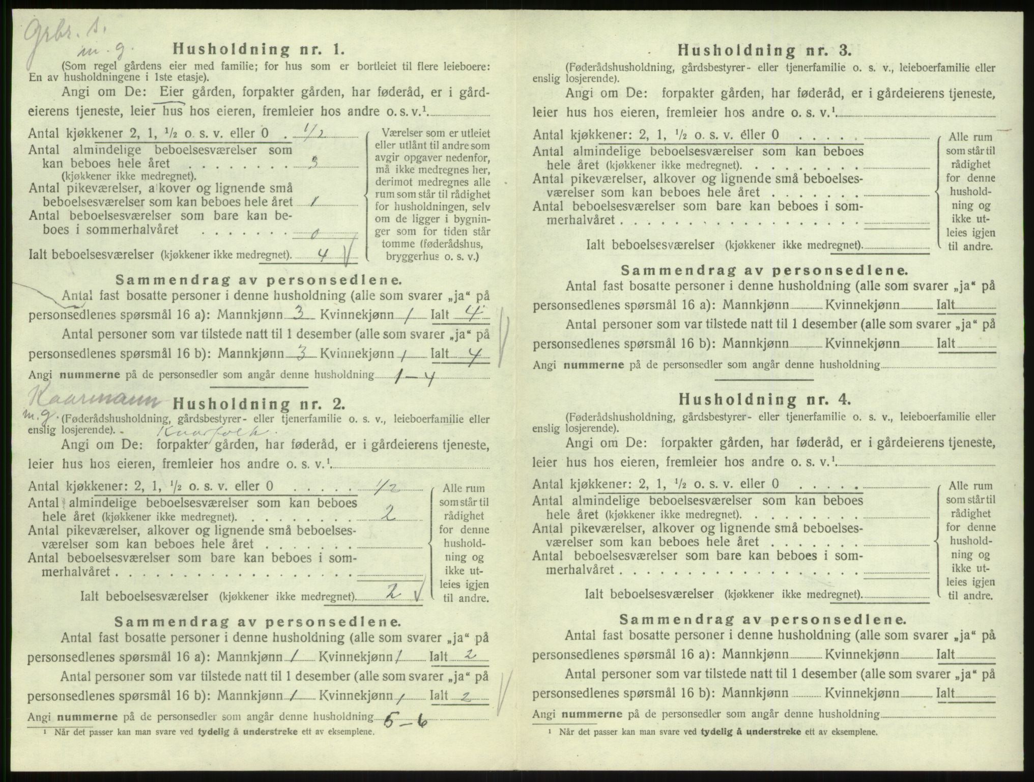 SAB, 1920 census for Lavik, 1920, p. 53