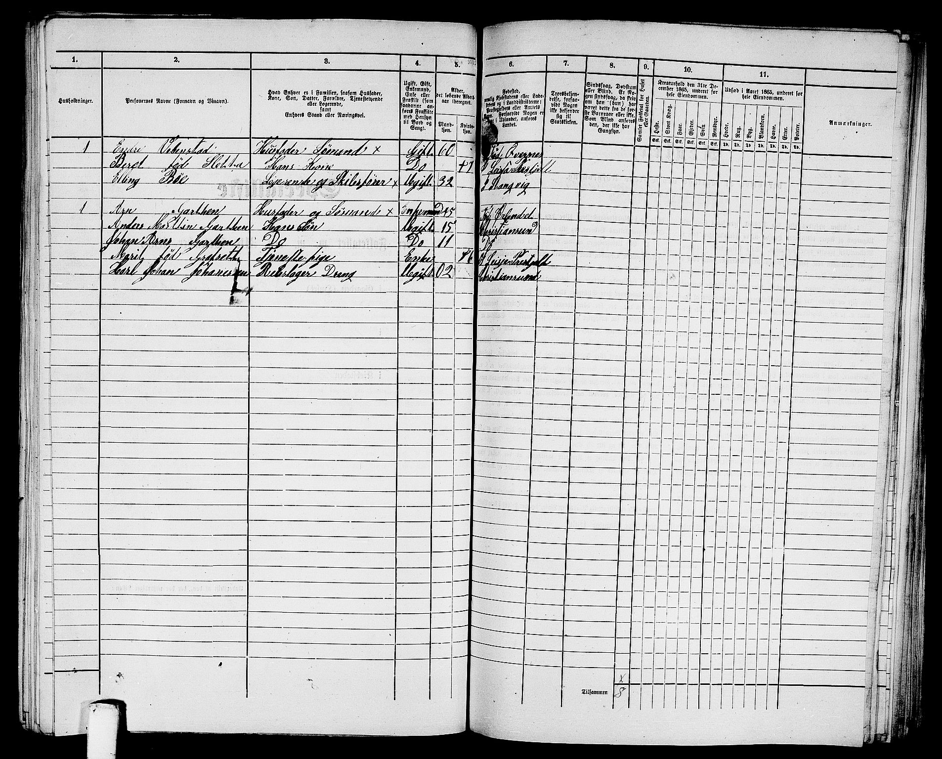 RA, 1865 census for Kristiansund/Kristiansund, 1865, p. 824