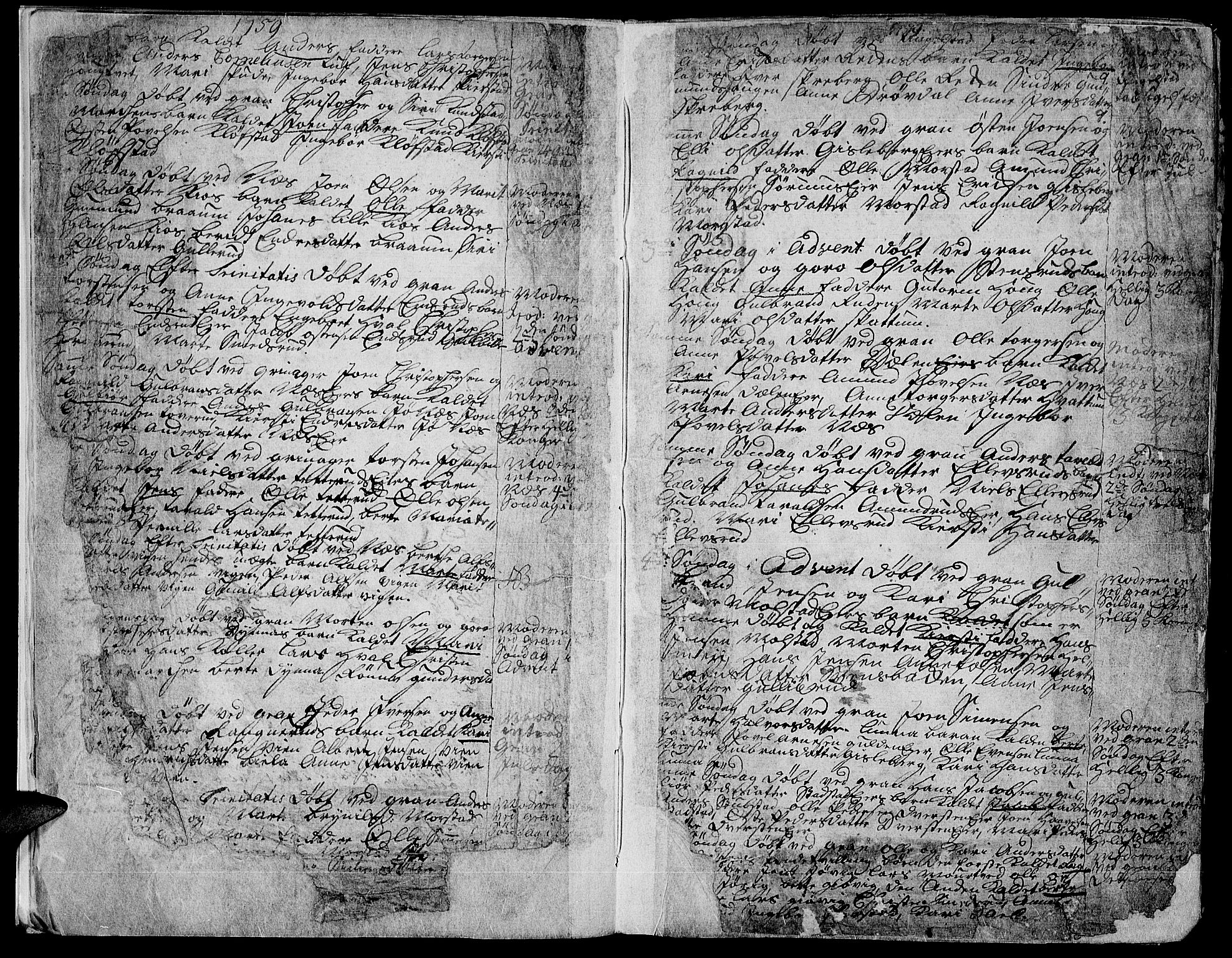 Gran prestekontor, SAH/PREST-112/H/Ha/Haa/L0004: Parish register (official) no. 4, 1759-1775, p. 9