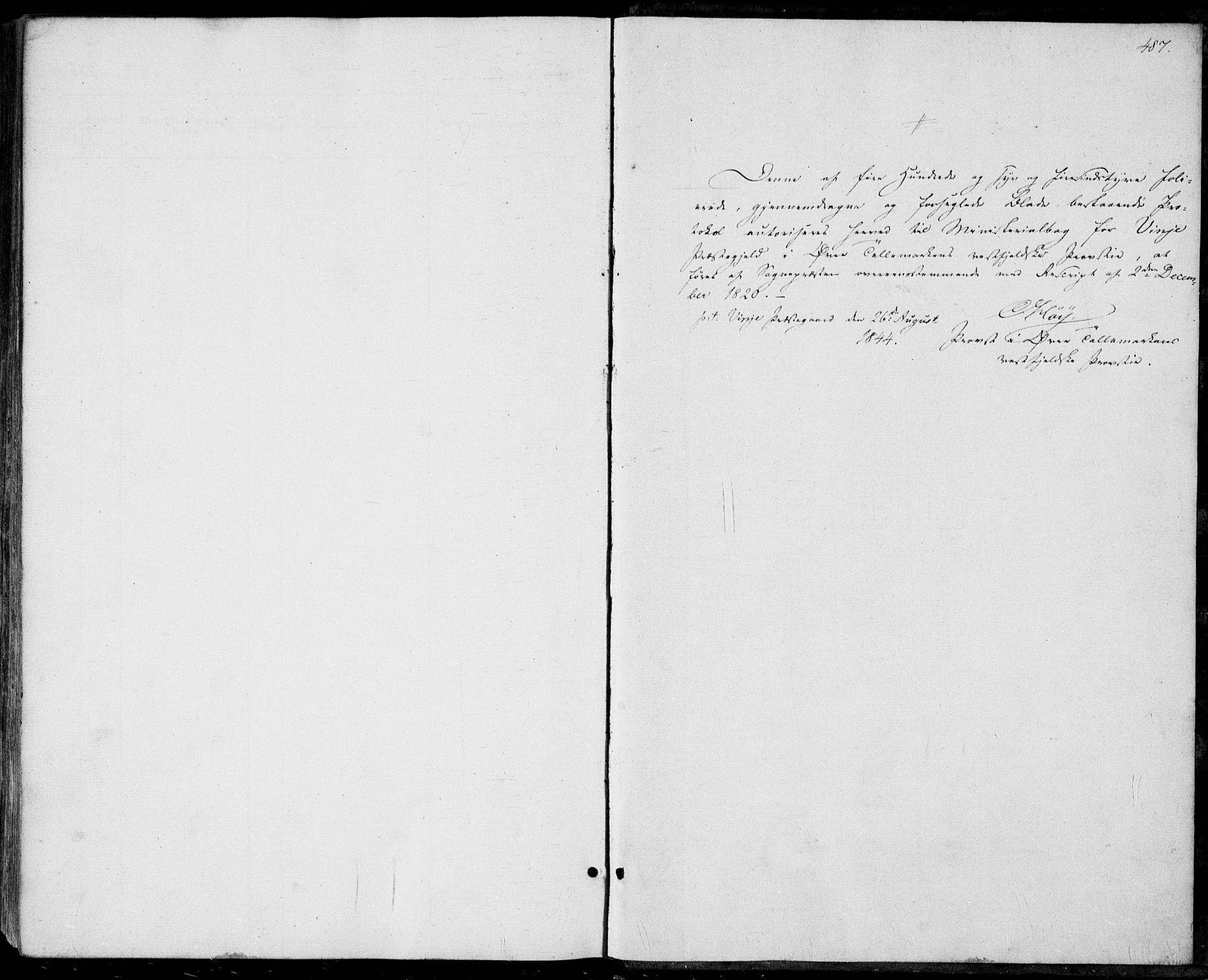Vinje kirkebøker, SAKO/A-312/F/Fa/L0004: Parish register (official) no. I 4, 1843-1869, p. 487