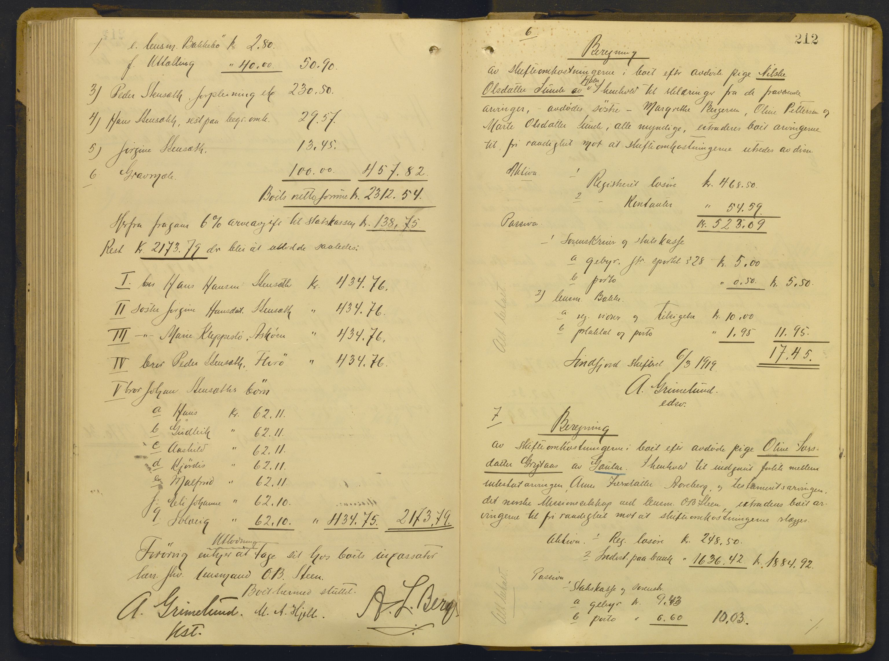 Sunnfjord tingrett, AV/SAB-A-3201/1/H/Hd/L0011: Skifteutlodningsprotokoll, 1914-1920, p. 211b-212a