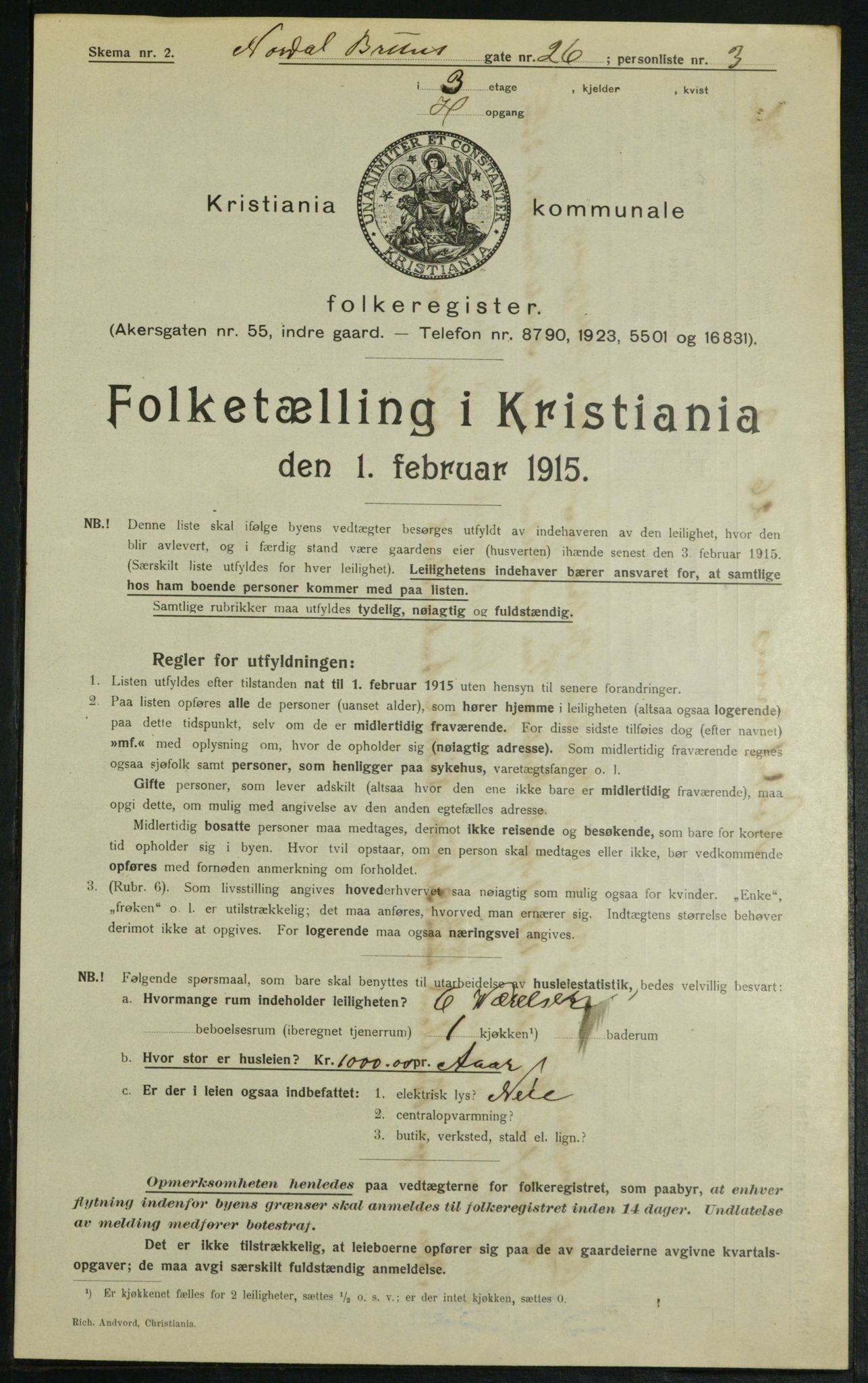 OBA, Municipal Census 1915 for Kristiania, 1915, p. 71823