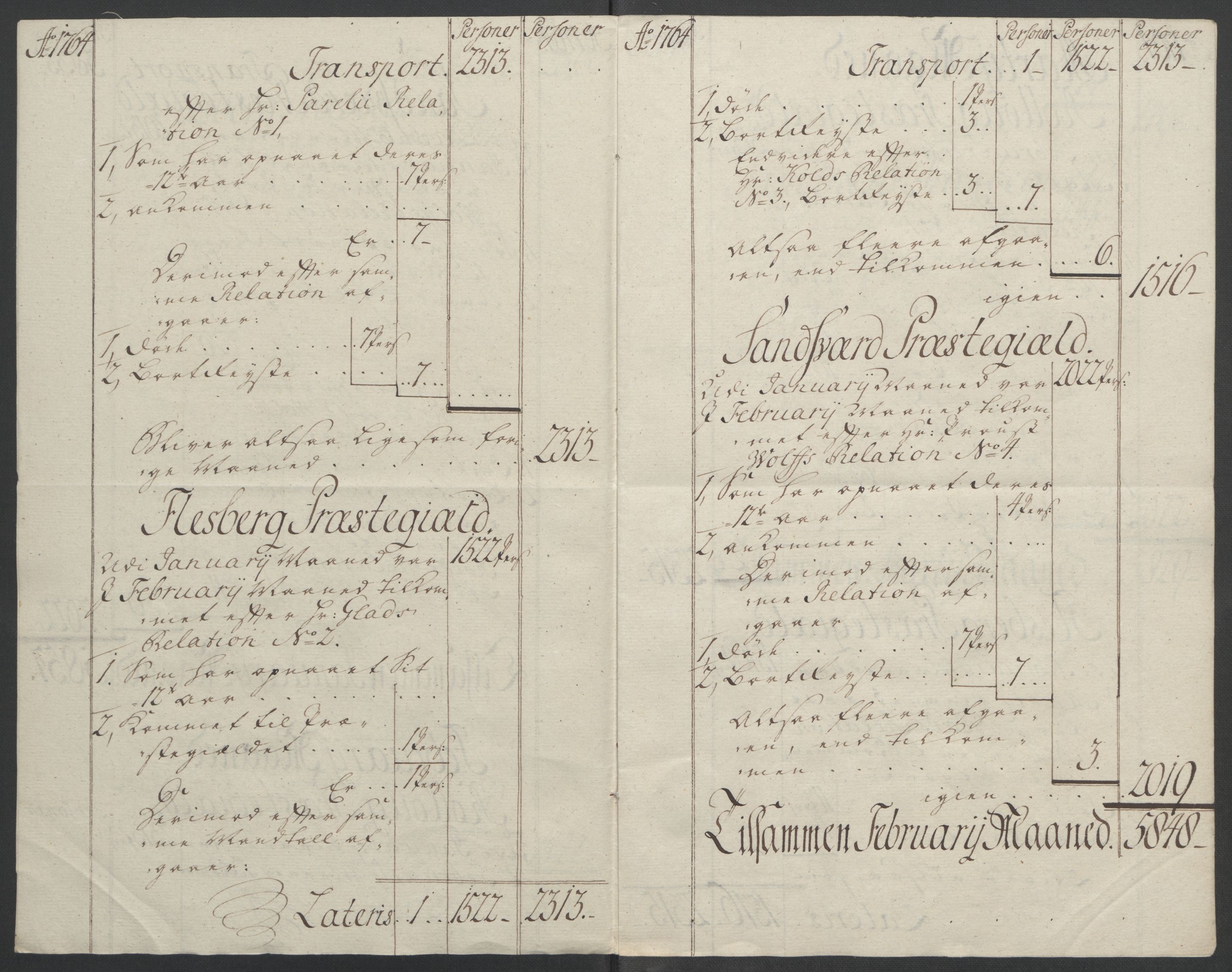 Rentekammeret inntil 1814, Reviderte regnskaper, Fogderegnskap, AV/RA-EA-4092/R24/L1672: Ekstraskatten Numedal og Sandsvær, 1762-1767, p. 223