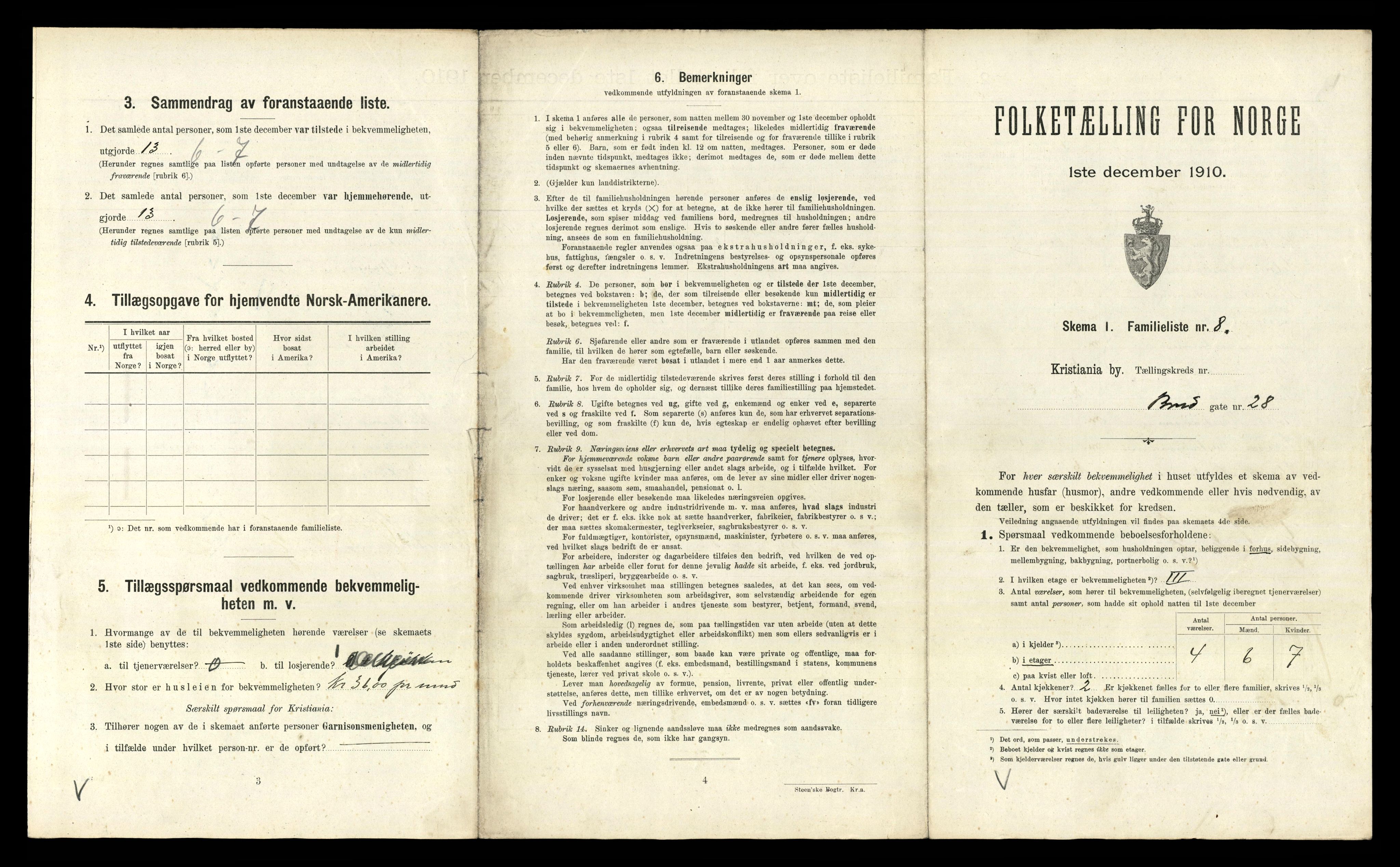 RA, 1910 census for Kristiania, 1910, p. 9435