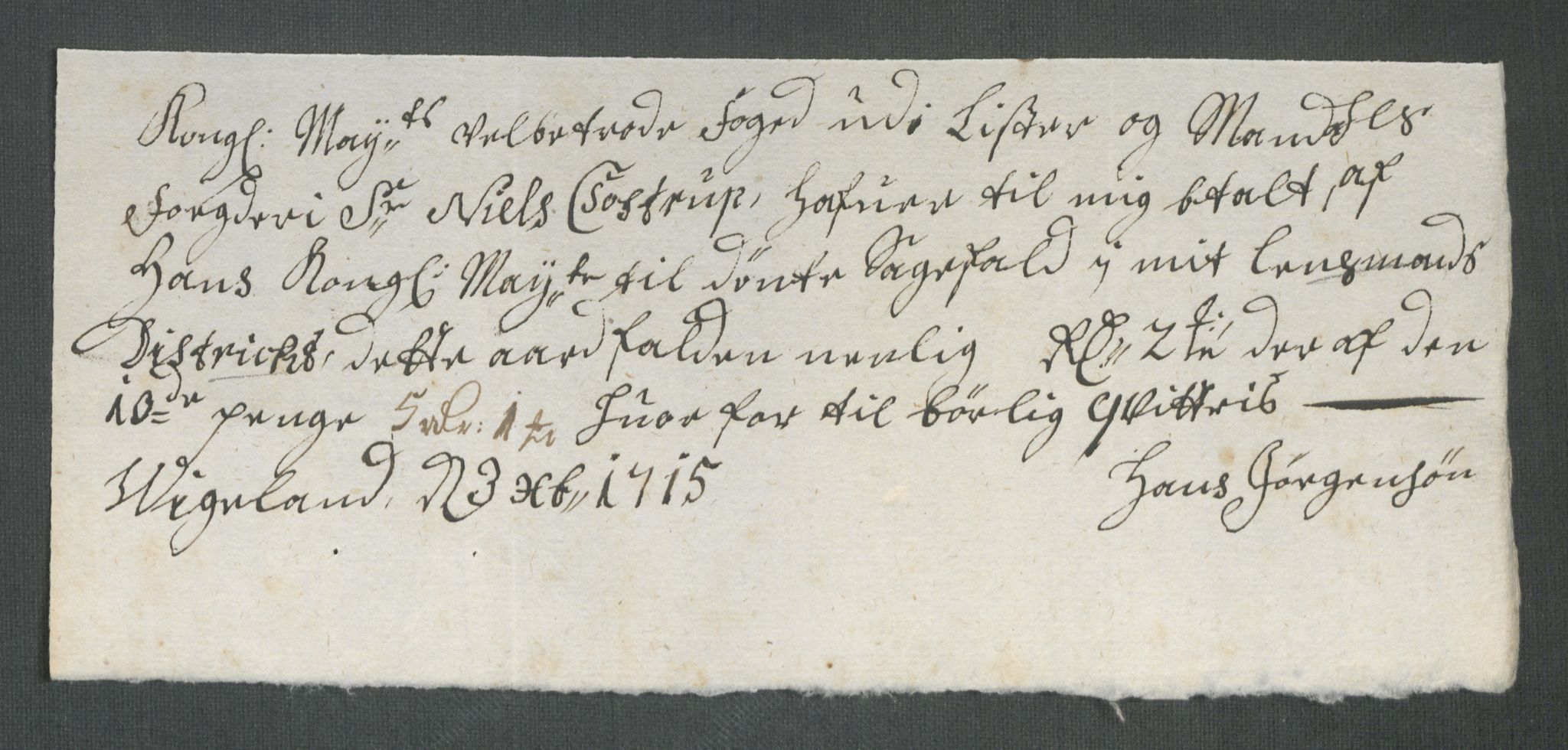 Rentekammeret inntil 1814, Reviderte regnskaper, Fogderegnskap, RA/EA-4092/R43/L2559: Fogderegnskap Lista og Mandal, 1715, p. 228