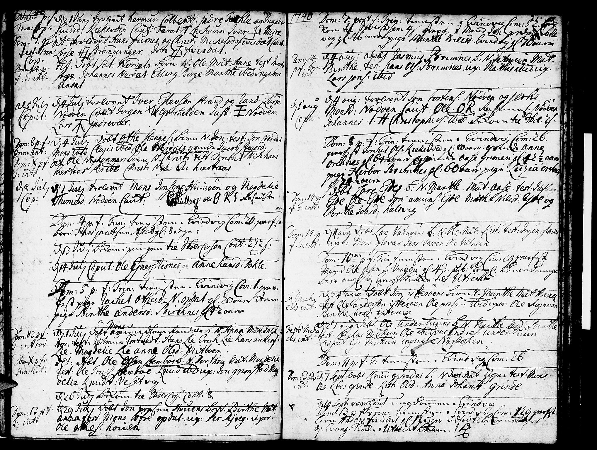 Gulen sokneprestembete, AV/SAB-A-80201/H/Haa/Haaa/L0011: Parish register (official) no. A 11, 1736-1749, p. 26