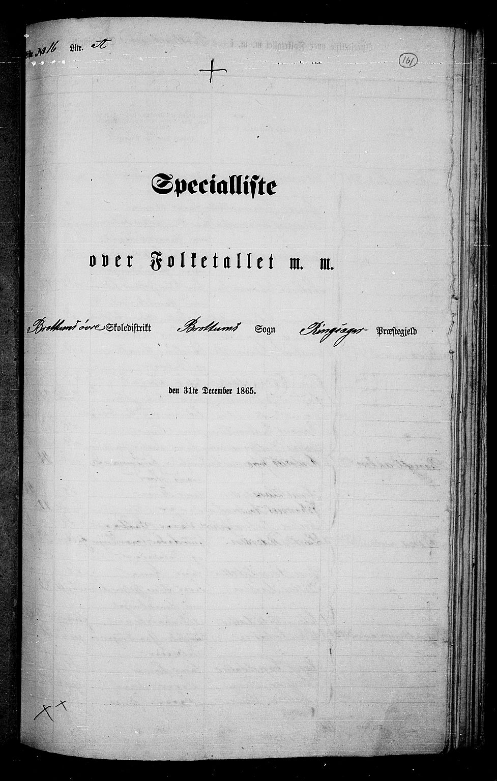 RA, 1865 census for Ringsaker, 1865, p. 405
