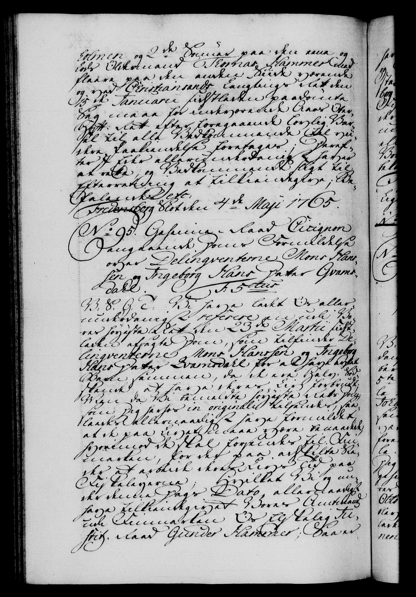 Danske Kanselli 1572-1799, AV/RA-EA-3023/F/Fc/Fca/Fcab/L0037: Norske tegnelser, 1762-1766, p. 492b