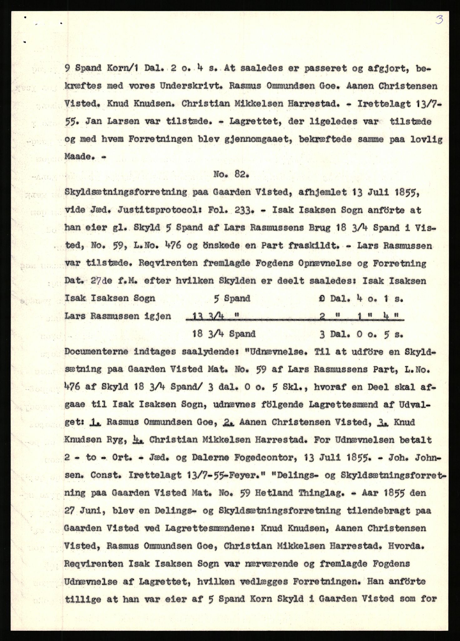 Statsarkivet i Stavanger, AV/SAST-A-101971/03/Y/Yj/L0096: Avskrifter sortert etter gårdsnavn: Vistad - Vågen søndre, 1750-1930, p. 57