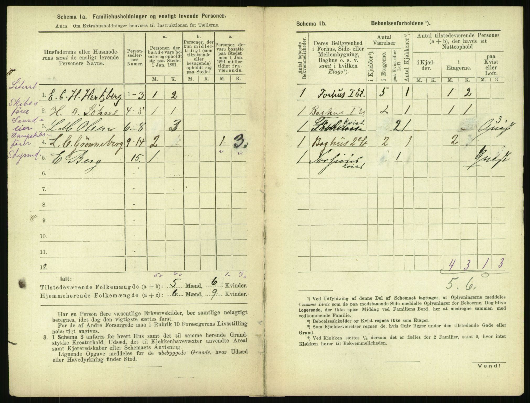 RA, 1891 census for 0301 Kristiania, 1891, p. 108456