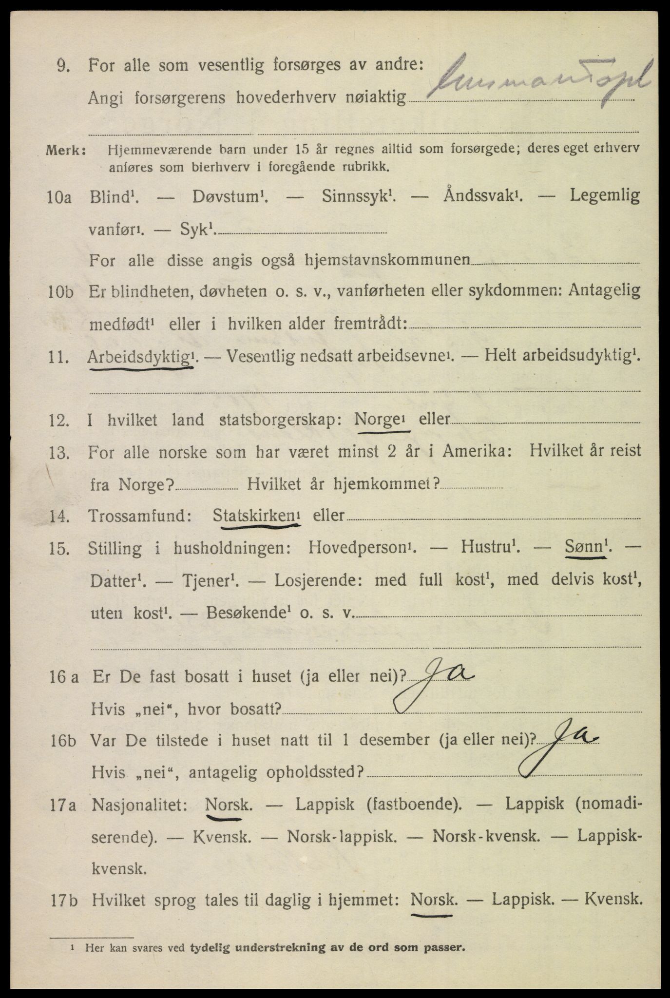 SAT, 1920 census for Borge, 1920, p. 9428