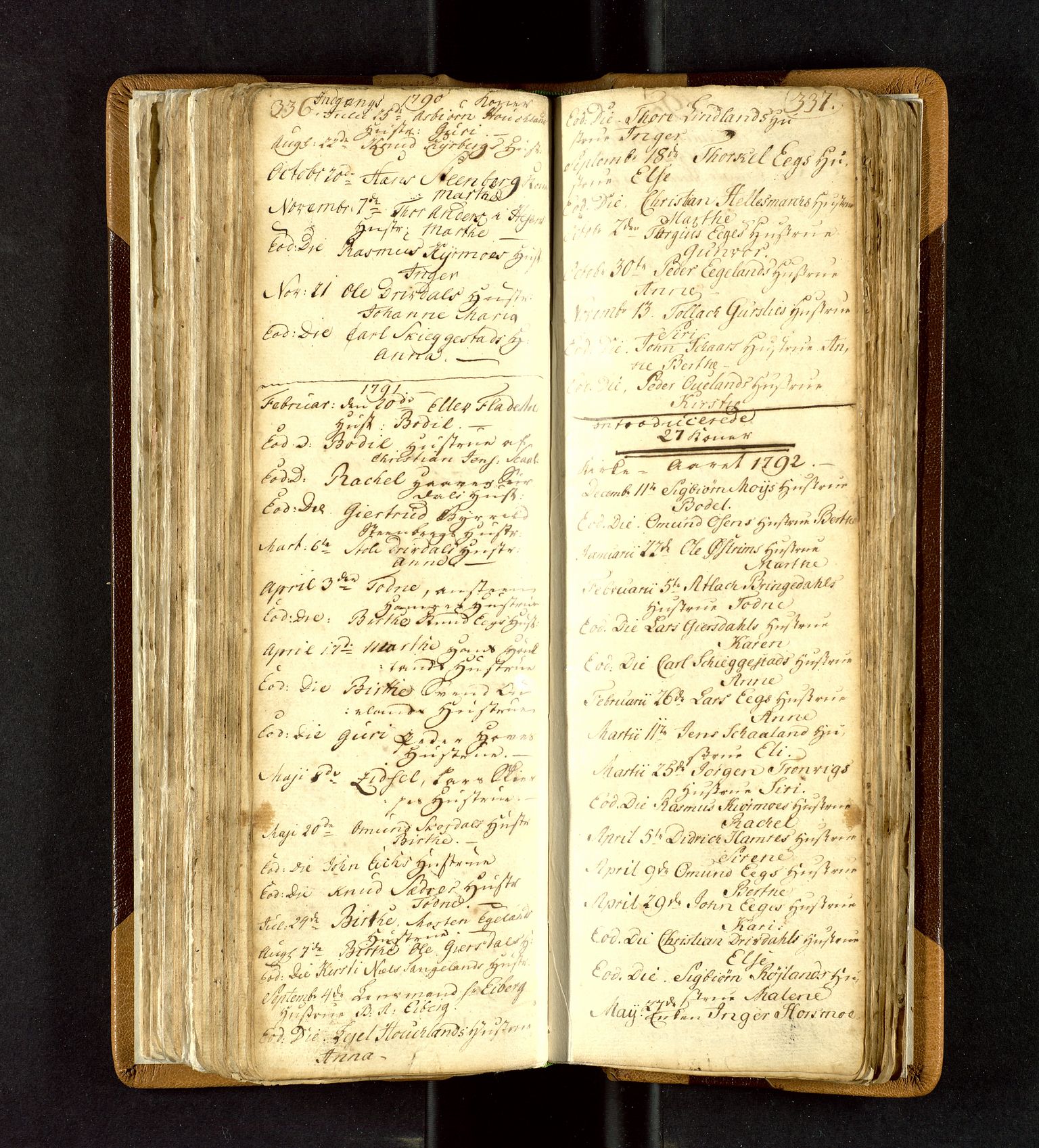 Lund sokneprestkontor, SAST/A-101809/S06/L0003: Parish register (official) no. A 3, 1761-1801, p. 336-337