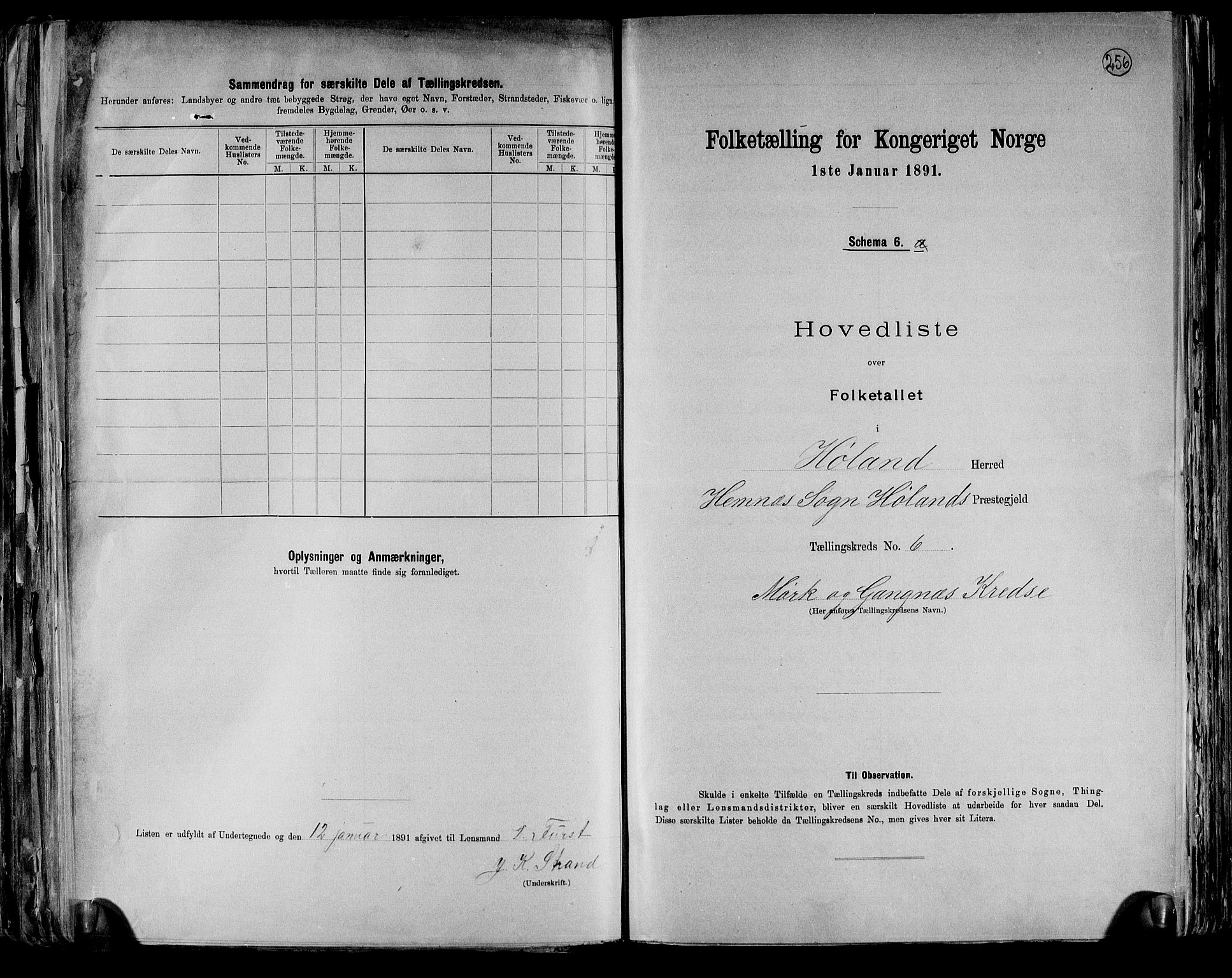 RA, 1891 census for 0221 Høland, 1891, p. 26