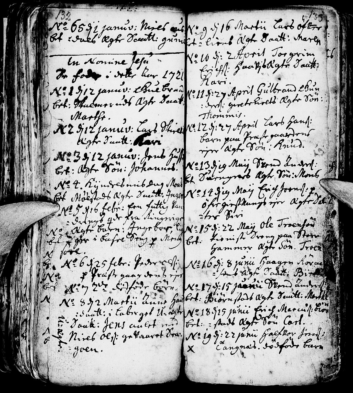 Nes prestekontor, Hedmark, AV/SAH-PREST-020/L/La/L0001: Parish register (copy) no. 1, 1663-1784, p. 132-133